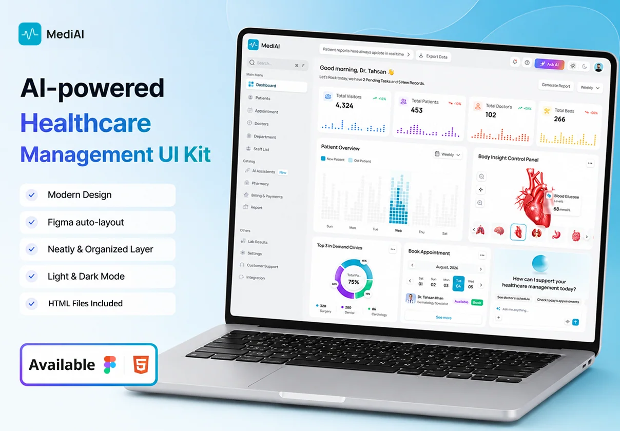 AI-Powered Healthcare Management UI Kit