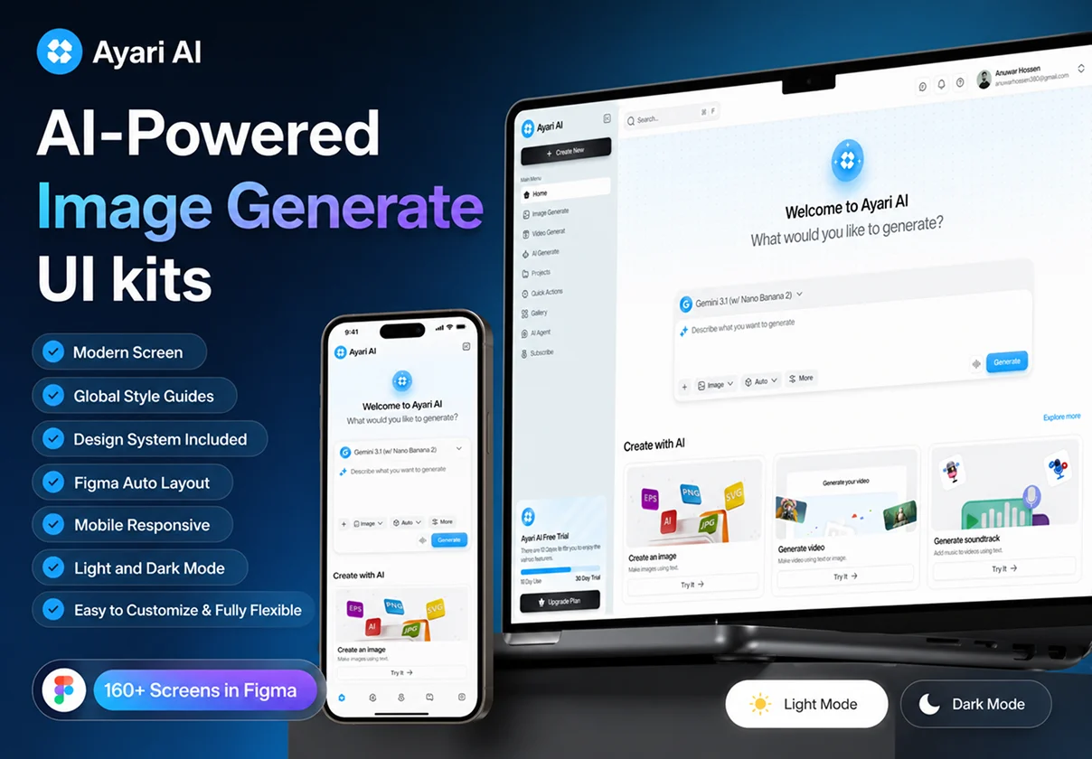 AI-Powered Image Generate UI kits