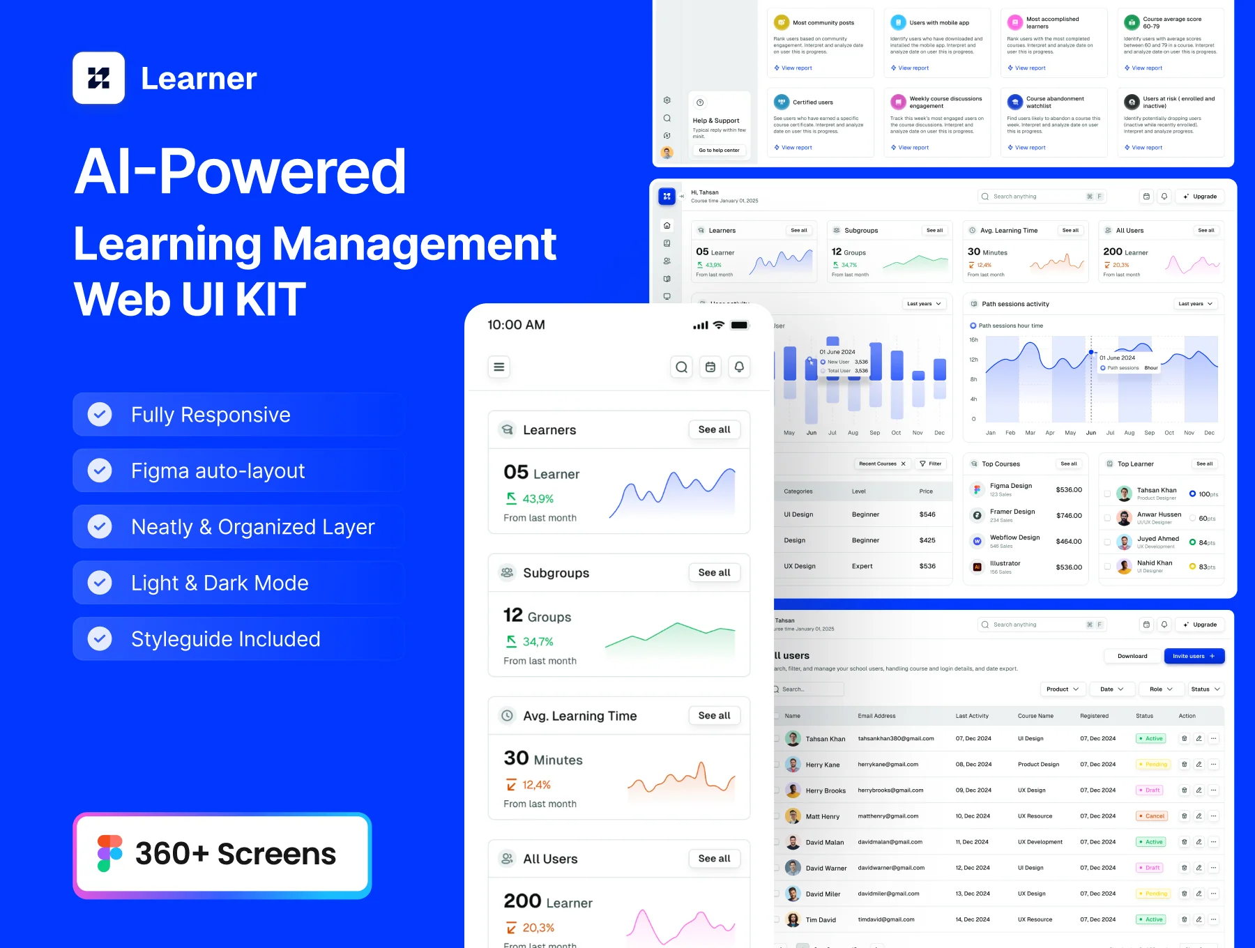 AI-Powered Learning Management Web App UI Kit