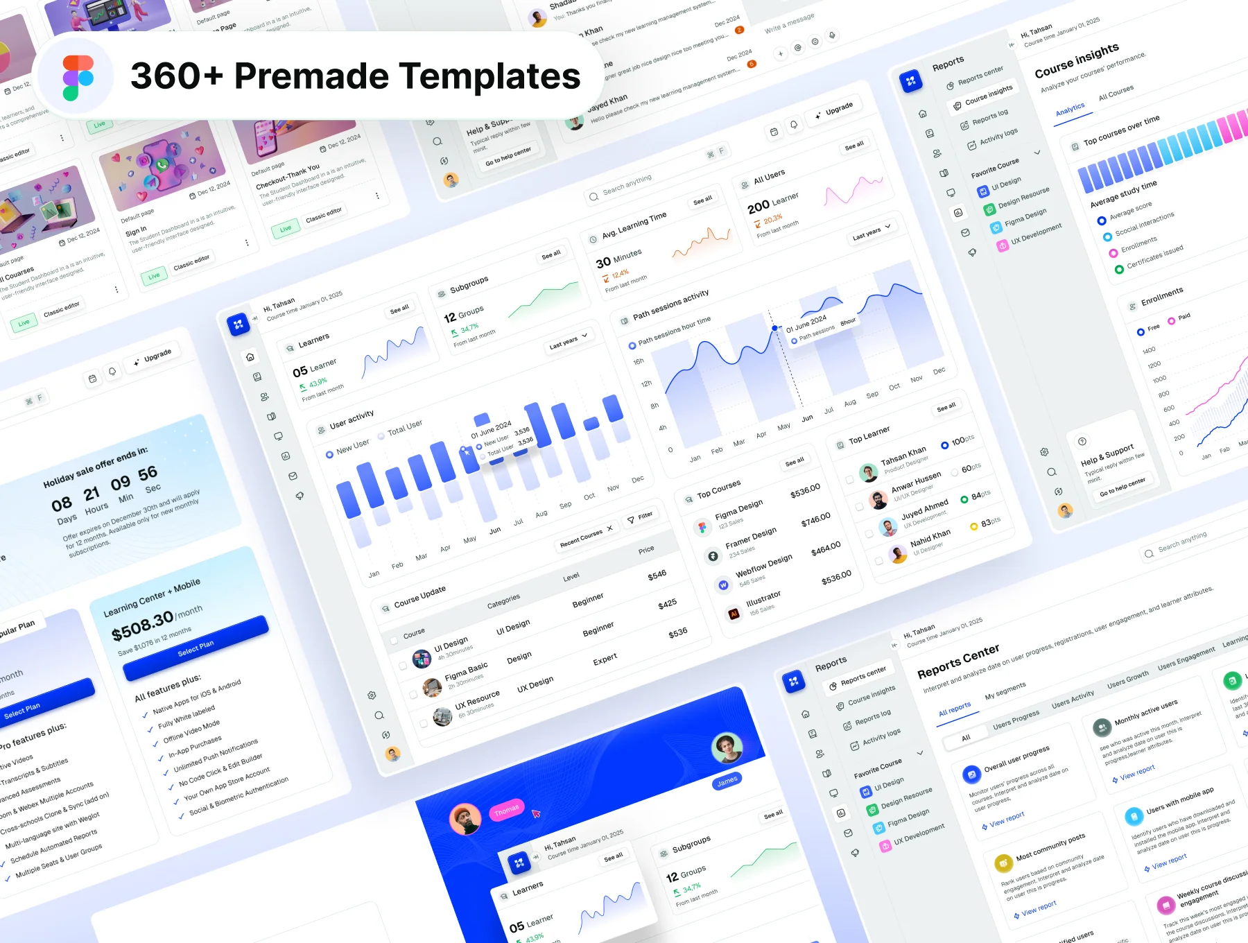 AI-Powered Learning Management Web App UI Kit 4