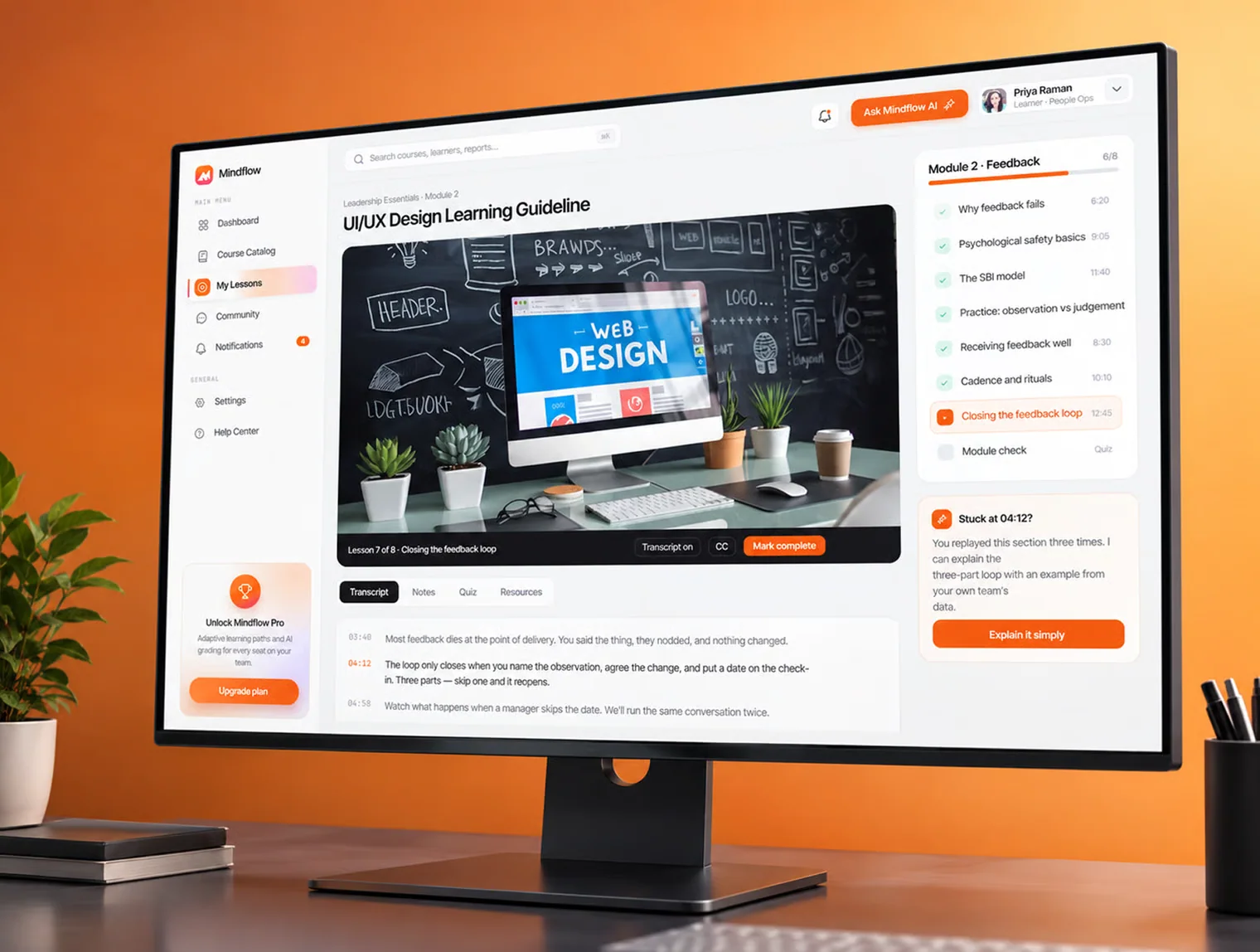 AI-Powered LMS SaaS Dashboard Web App UI Kit 5