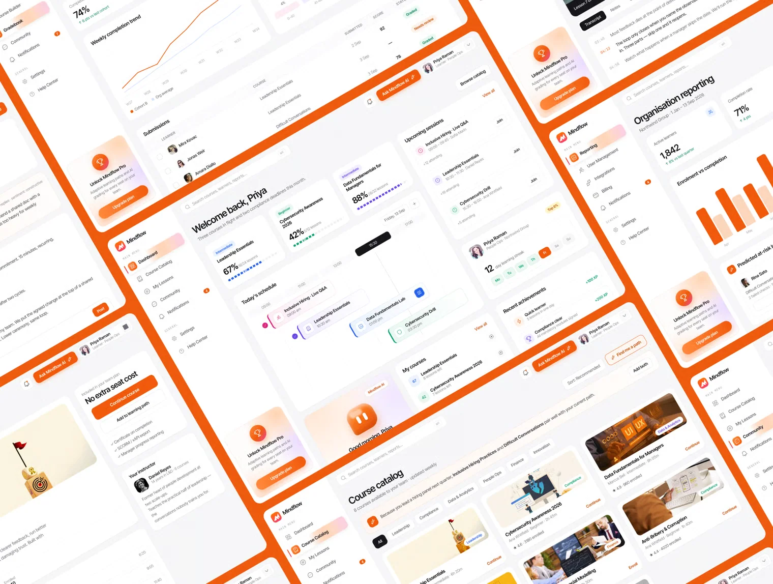 AI-Powered LMS SaaS Dashboard Web App UI Kit 6