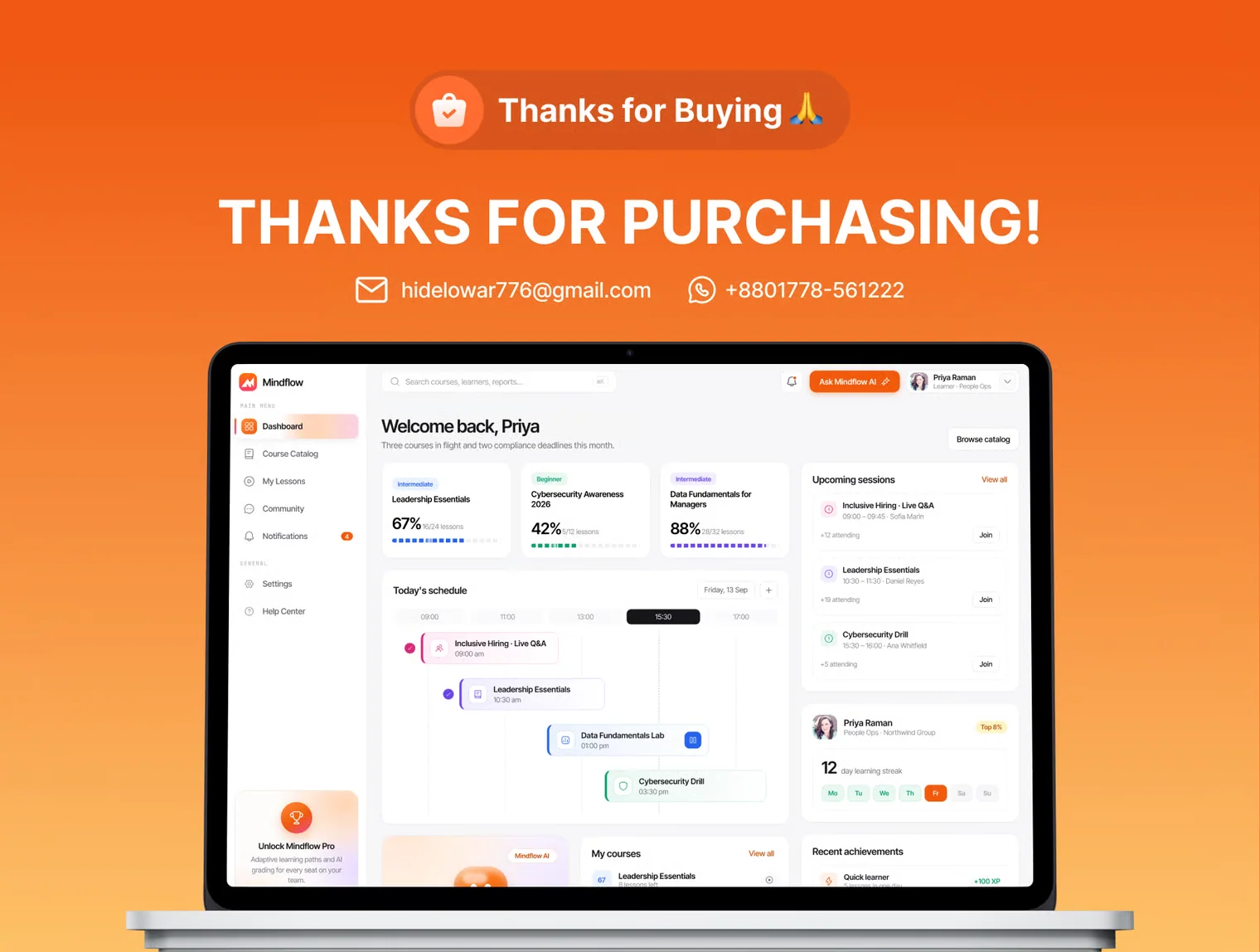 AI-Powered LMS SaaS Dashboard Web App UI Kit 7