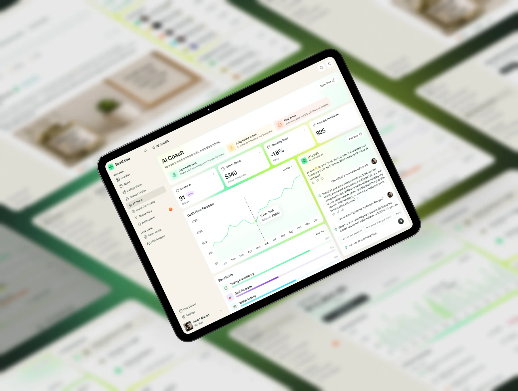 AI-Powered Social Savings & Financial Wellness Dashboard UI Kit 4