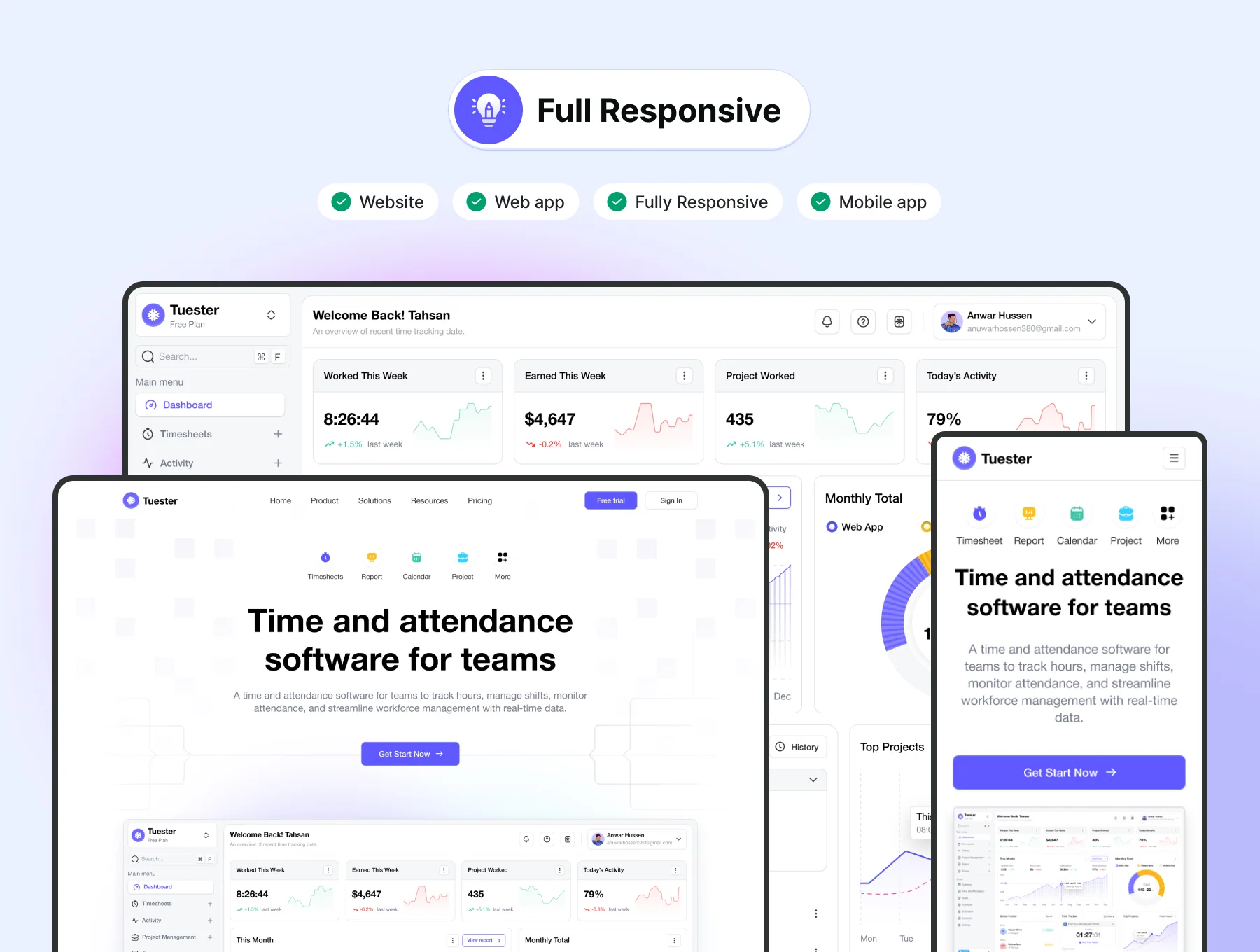 AI-Powered Time Tracking Website & Web App 9