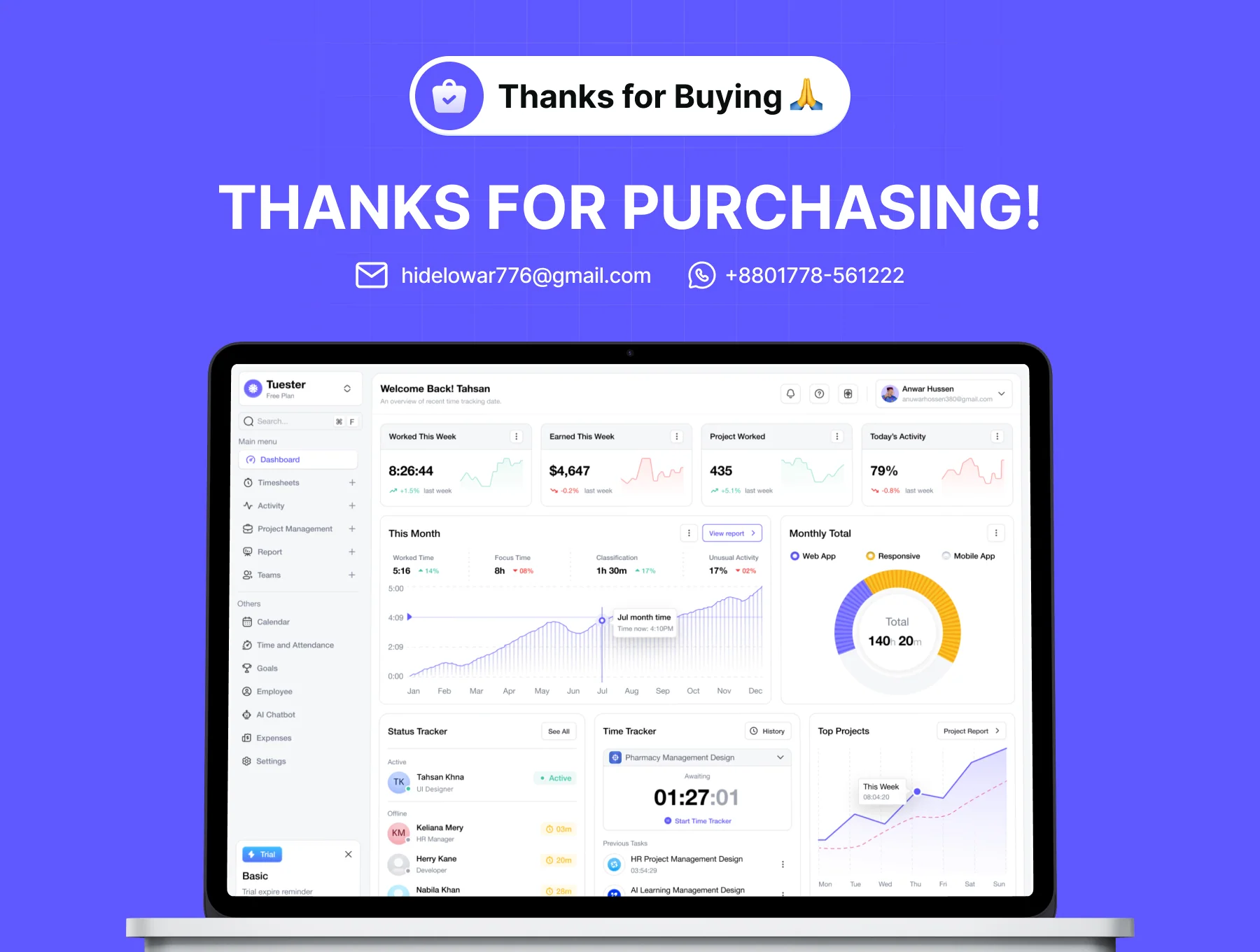 AI-Powered Time Tracking Website & Web App 10
