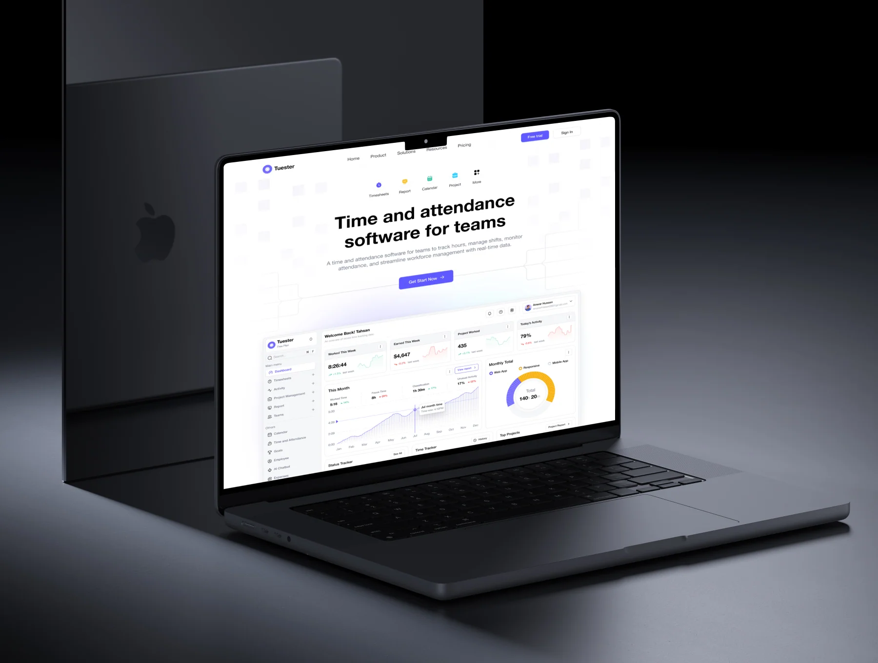 AI-Powered Time Tracking Website & Web App 8