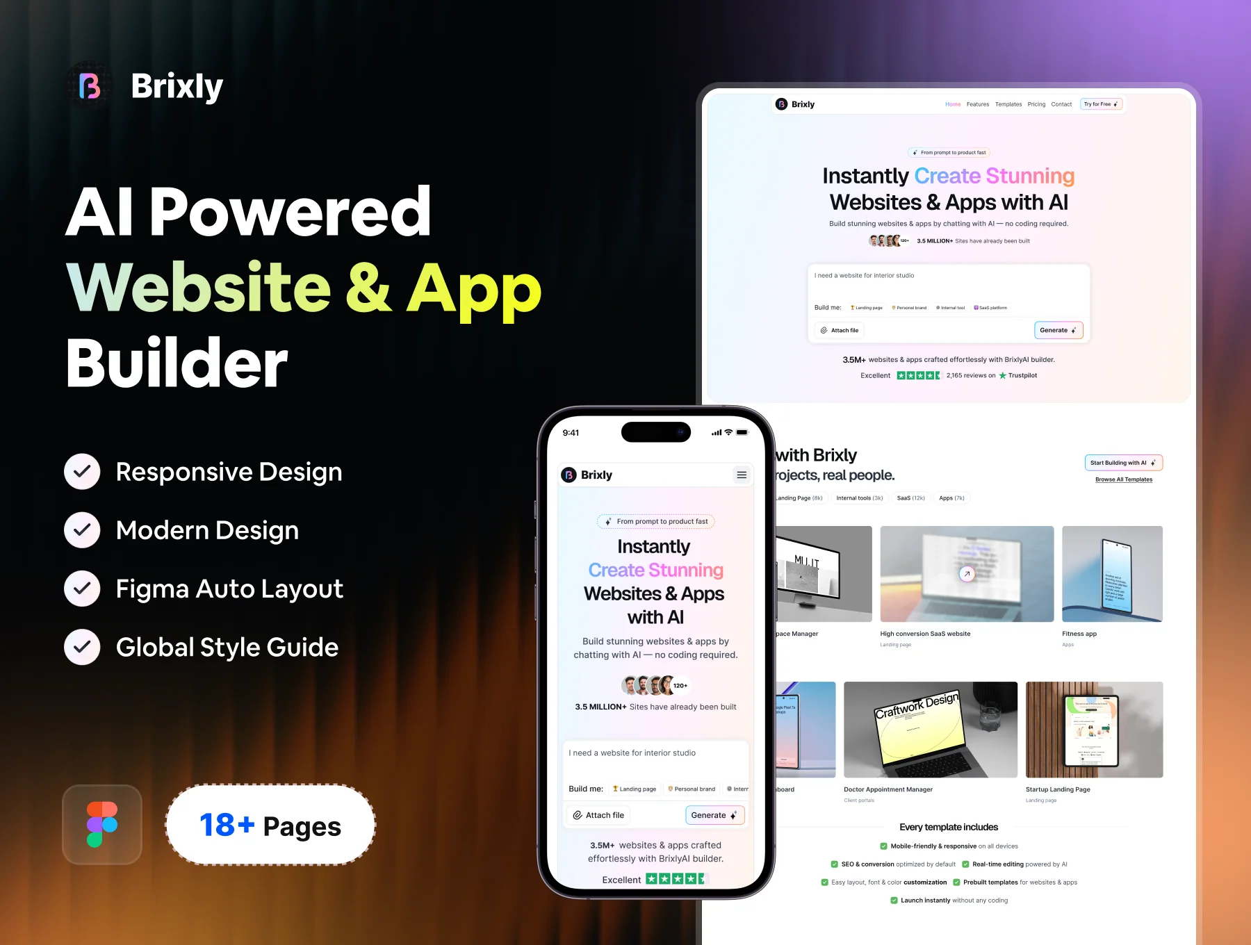 AI Powered Website & App Builder Website Design - Brixly