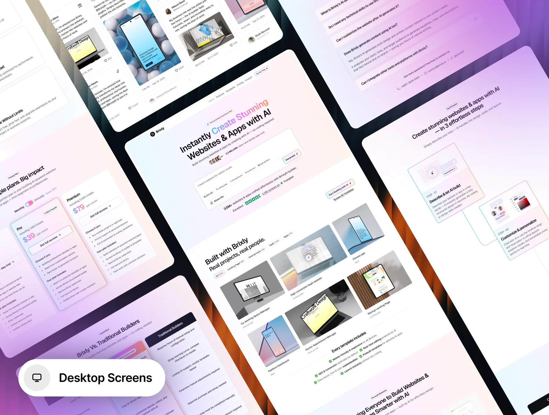 AI Powered Website & App Builder Website Design - Brixly 2