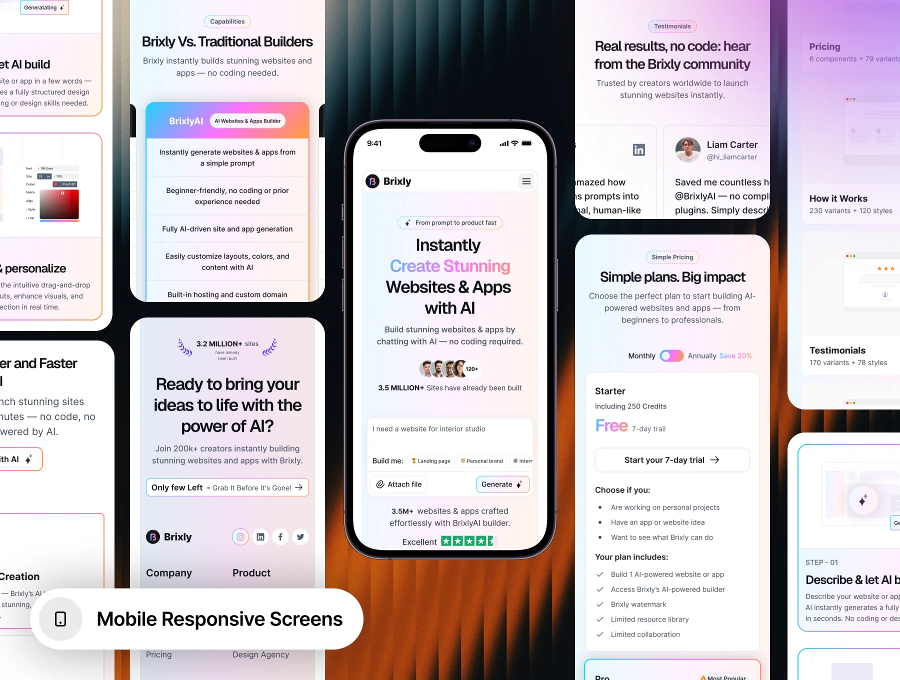 AI Powered Website & App Builder Website Design - Brixly 3