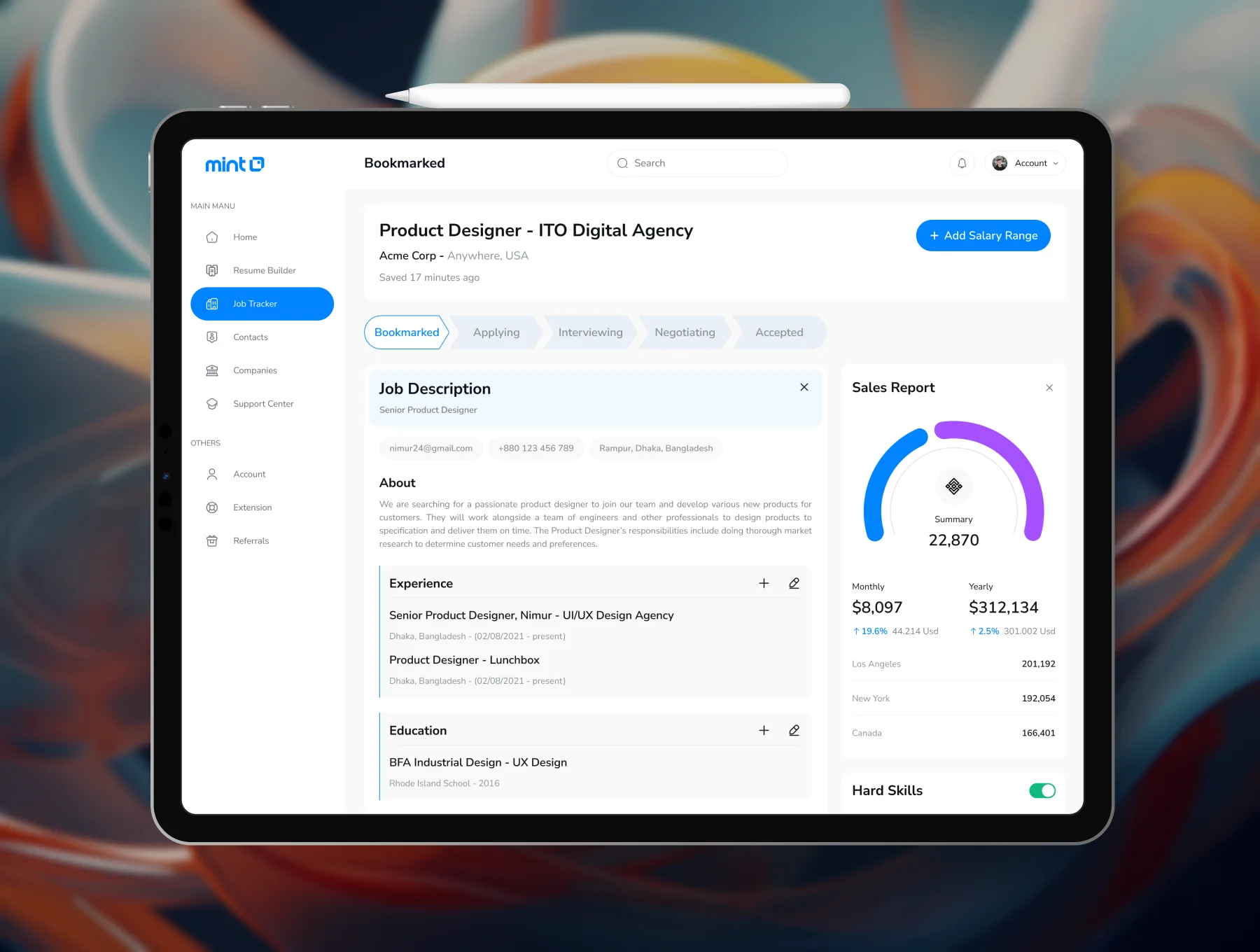 AI Resume Builder - Dashboard UI Kit 6