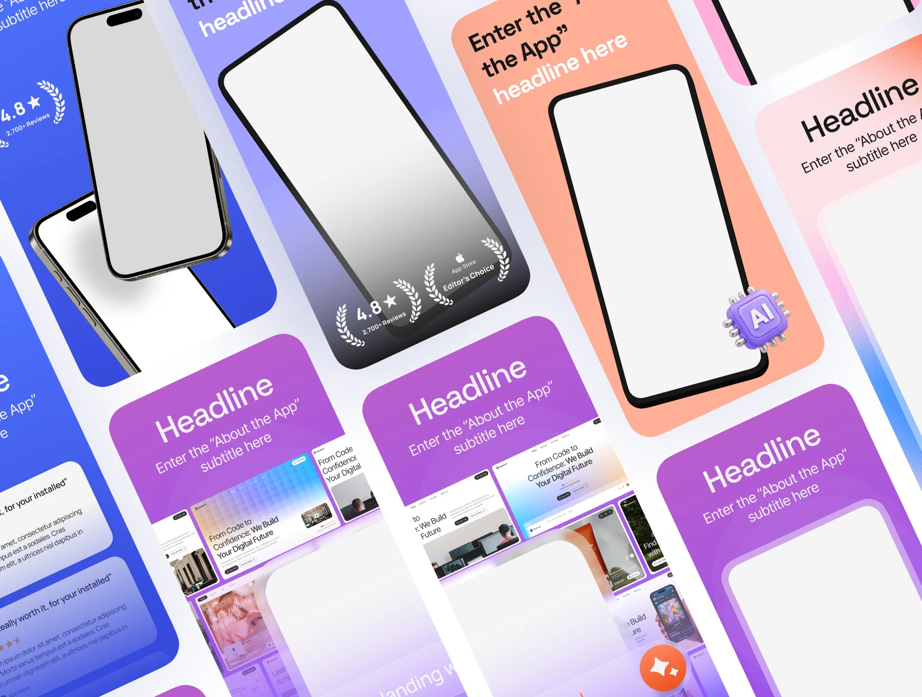 AI & SaaS App Screenshot Kit for App Store & Google Play 3
