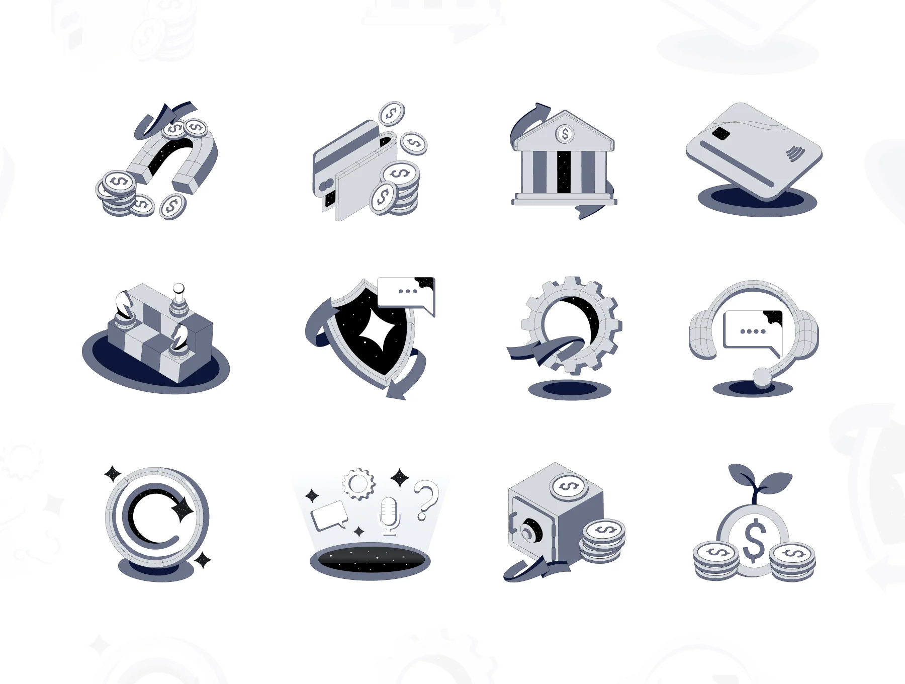 AI Saas, Fintech & Business Mega Illustration Pack 7