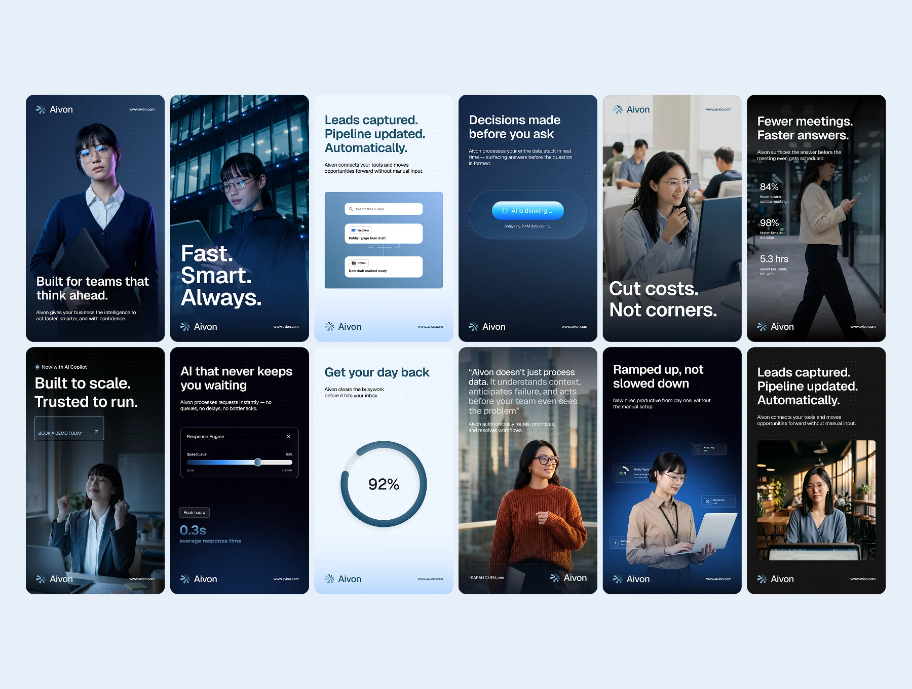 AI SaaS Social Media Posters Kit 3