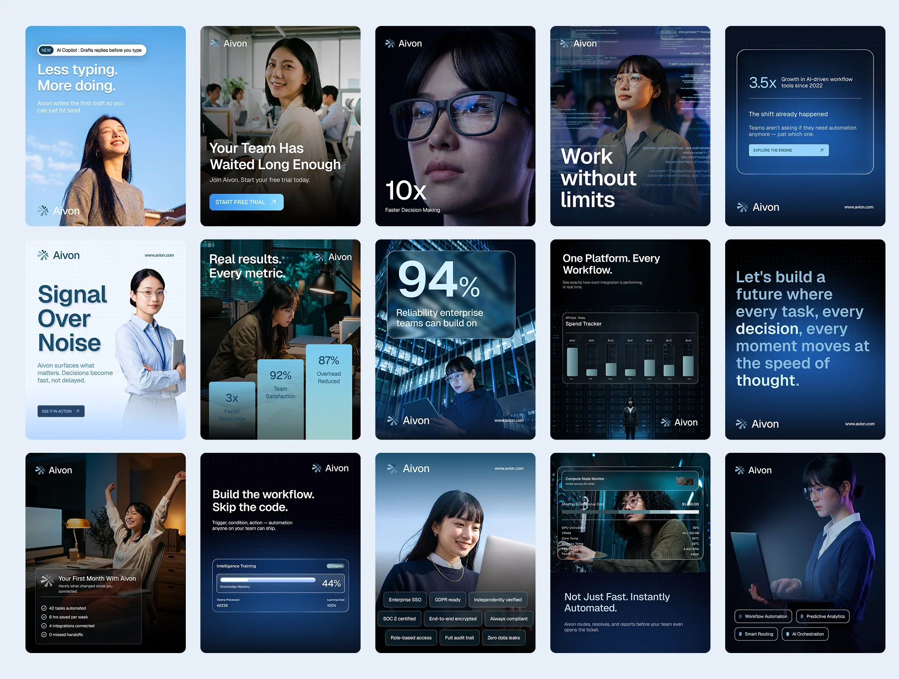 AI SaaS Social Media Posters Kit 5