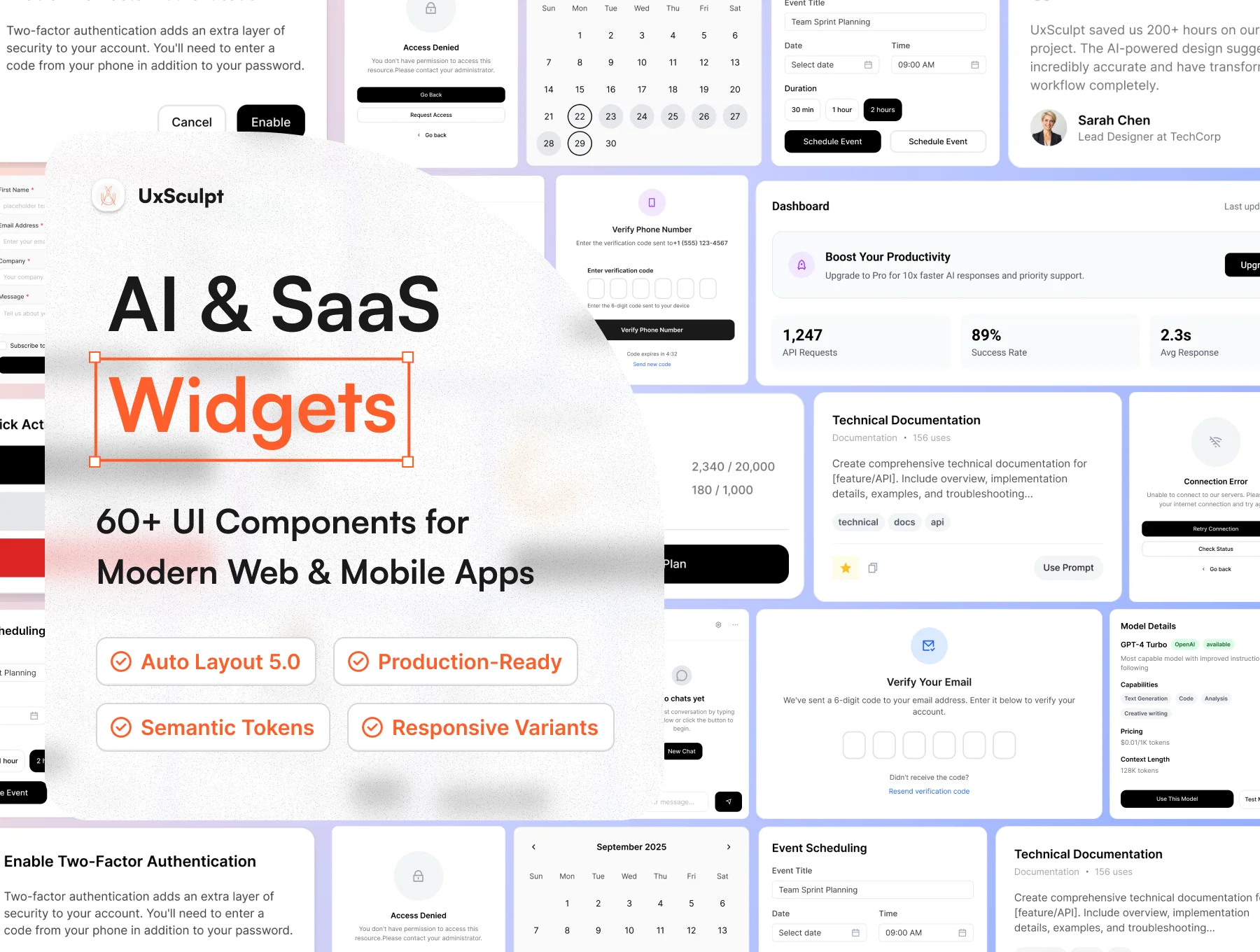AI & SaaS Widgets - Production-Ready UI Components for Modern SaaS Products
