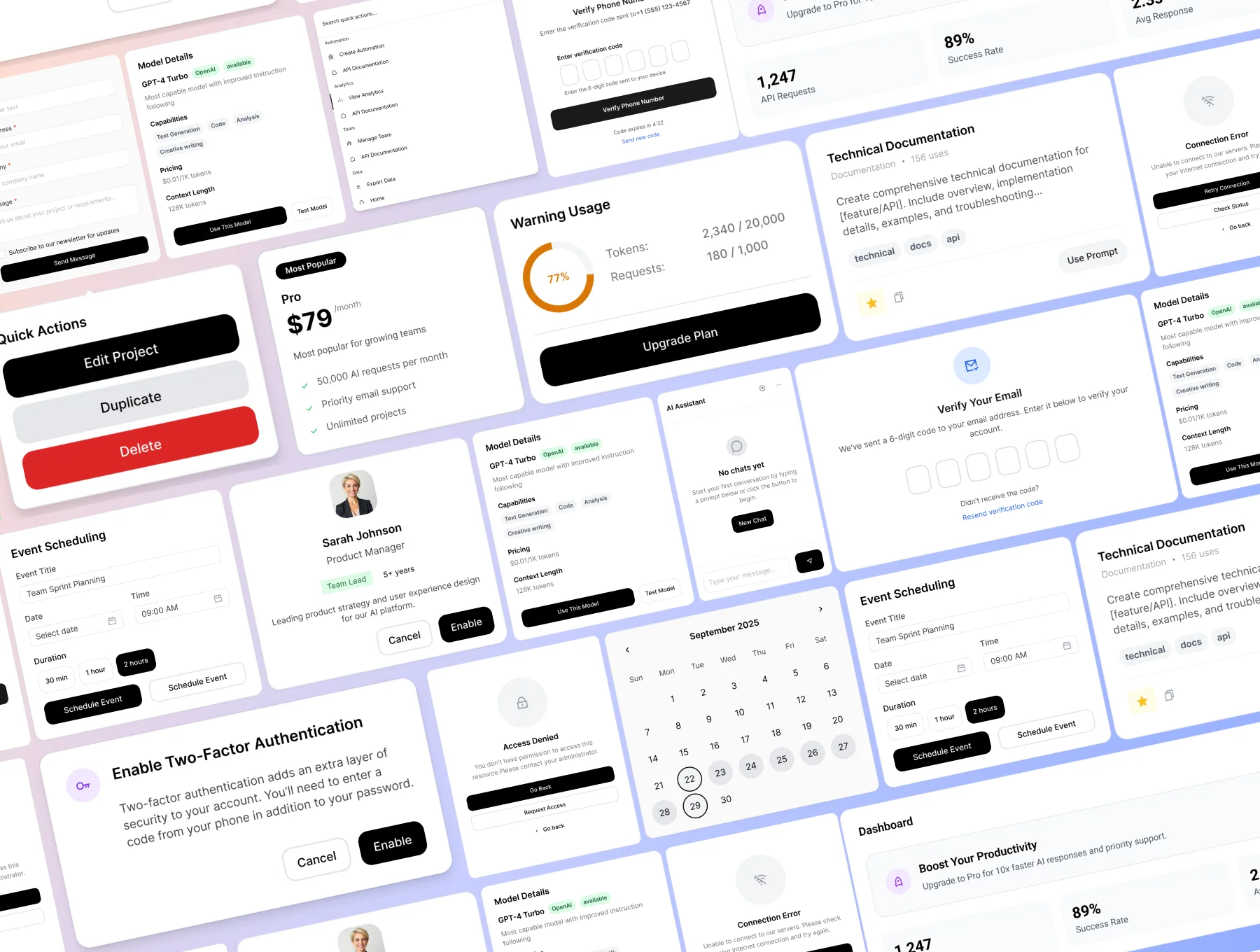 AI & SaaS Widgets - Production-Ready UI Components for Modern SaaS Products 4