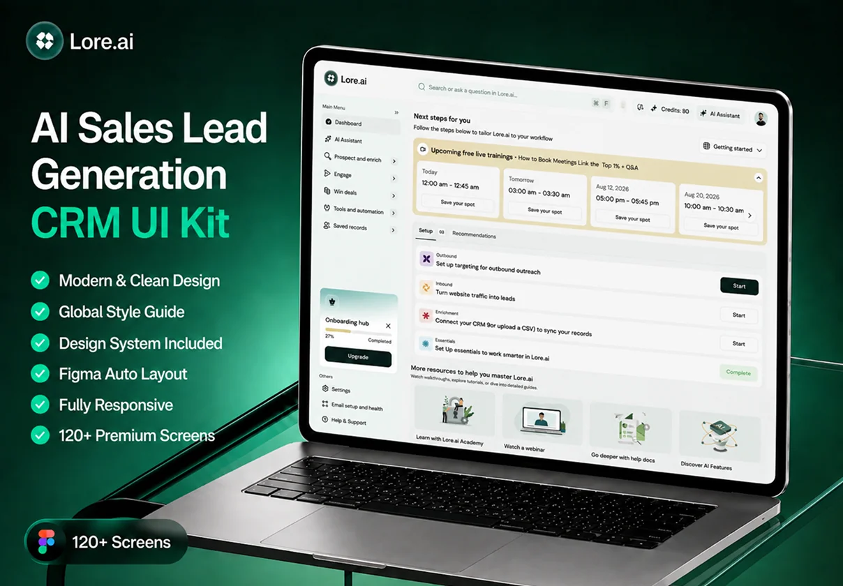 AI Sales Lead Generation CRM UI Kit