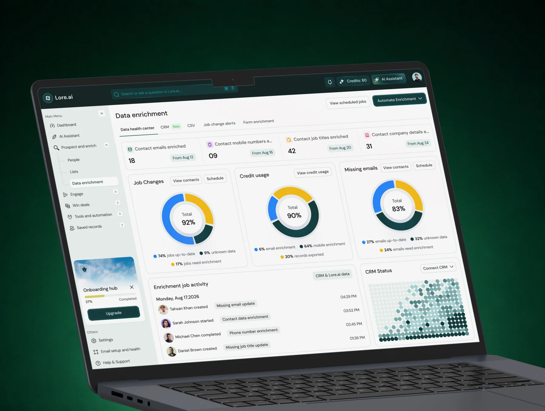 AI Sales Lead Generation CRM UI Kit 7