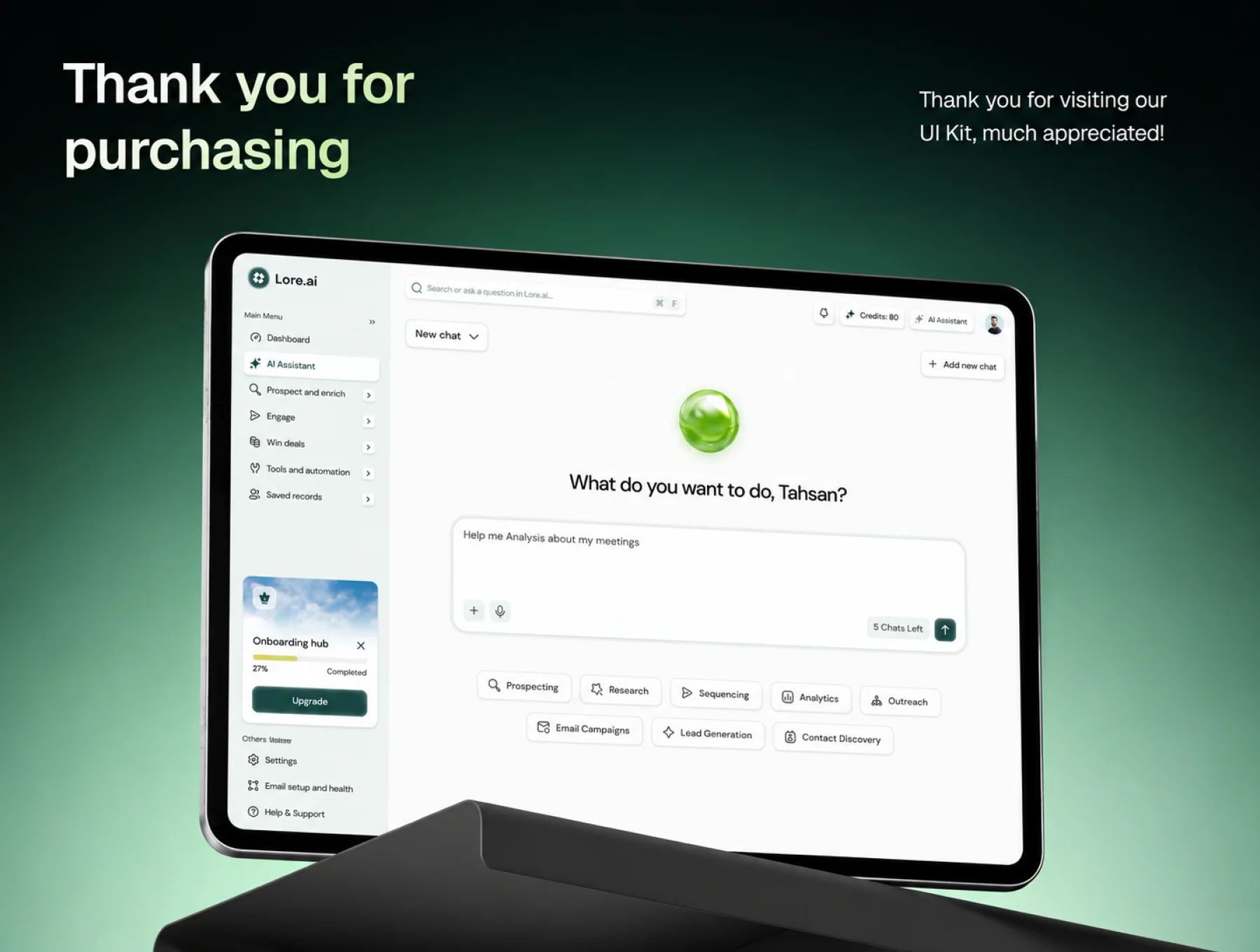AI Sales Lead Generation CRM UI Kit 8