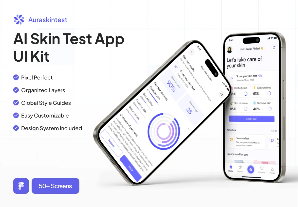 AI Skintest Mobil App UI Kit