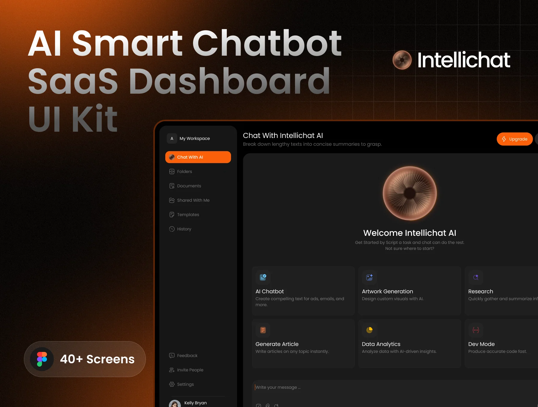 AI Smart Chatbot SaaS Dashboard UI Kit