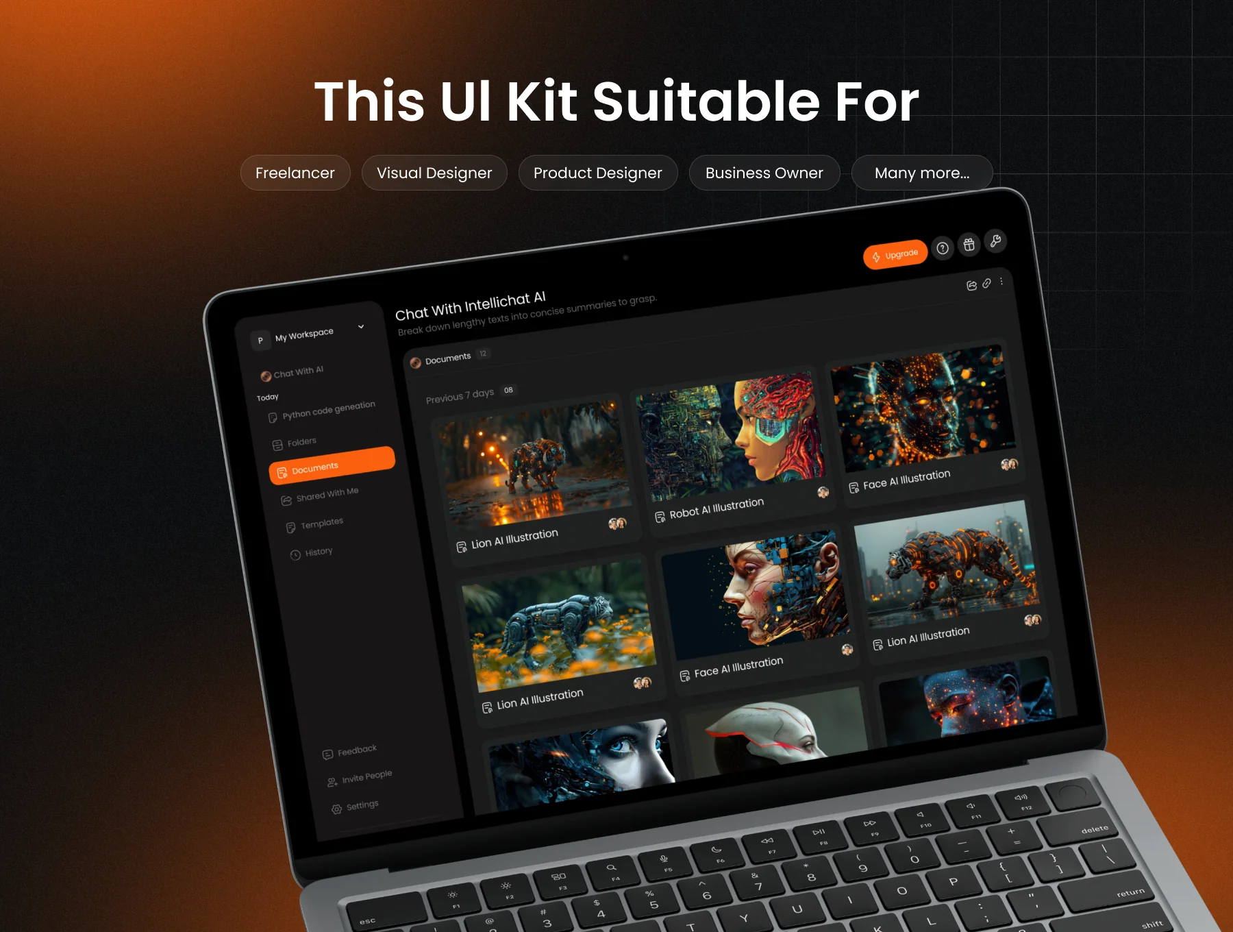 AI Smart Chatbot SaaS Dashboard UI Kit 4