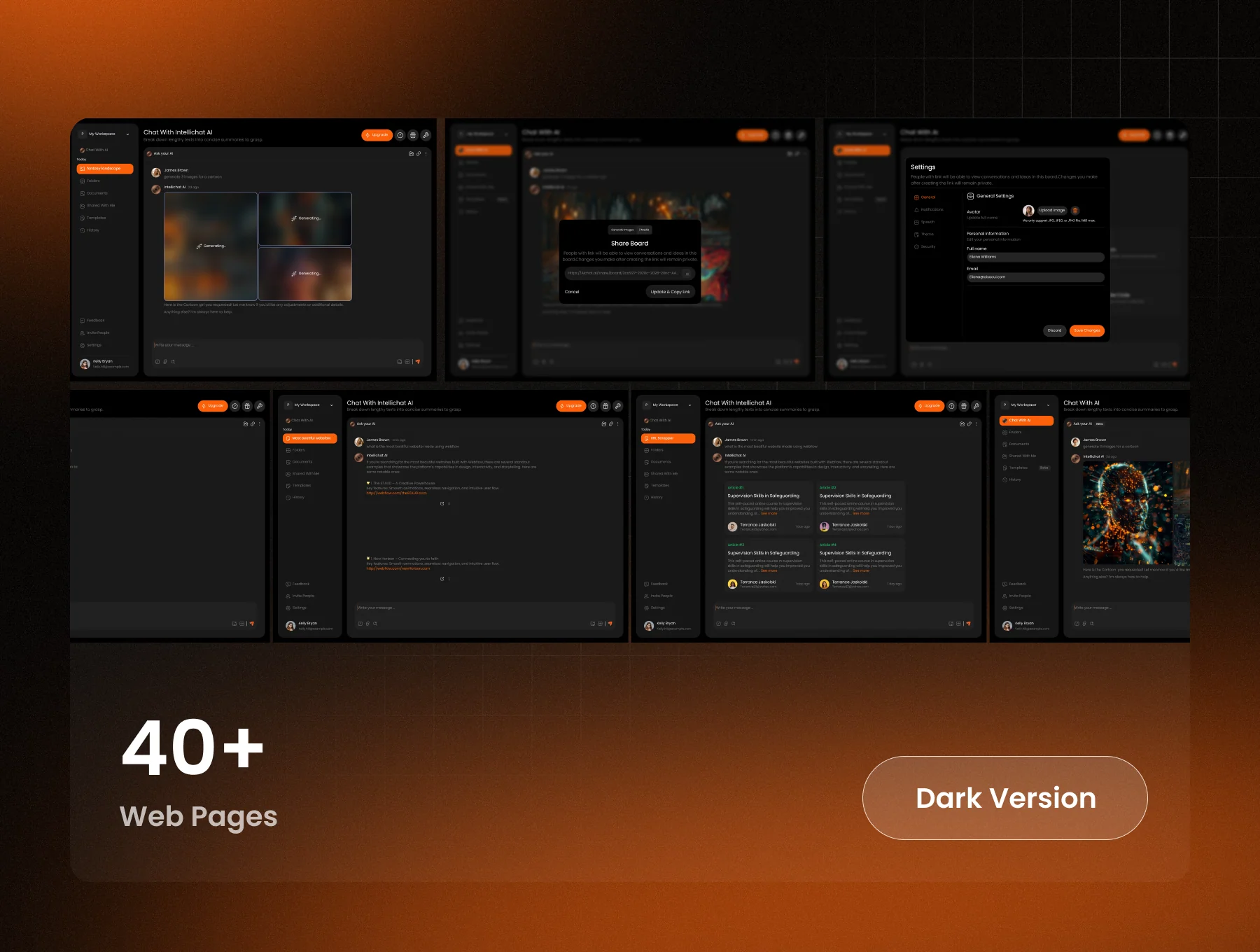 AI Smart Chatbot SaaS Dashboard UI Kit 6