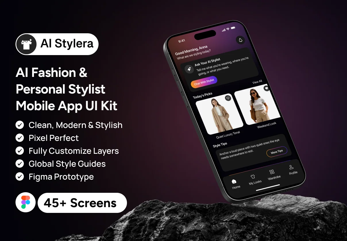 AI Stylera – AI Fashion & Personal Stylist Mobile App UI Kit