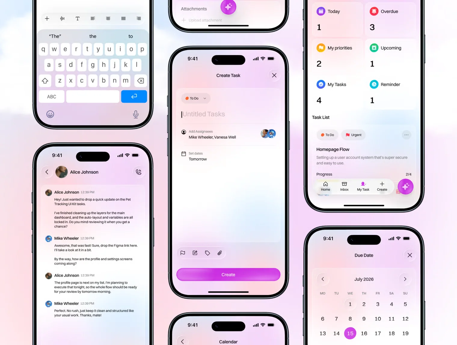 AI Task Management Mobile UI Kit 3