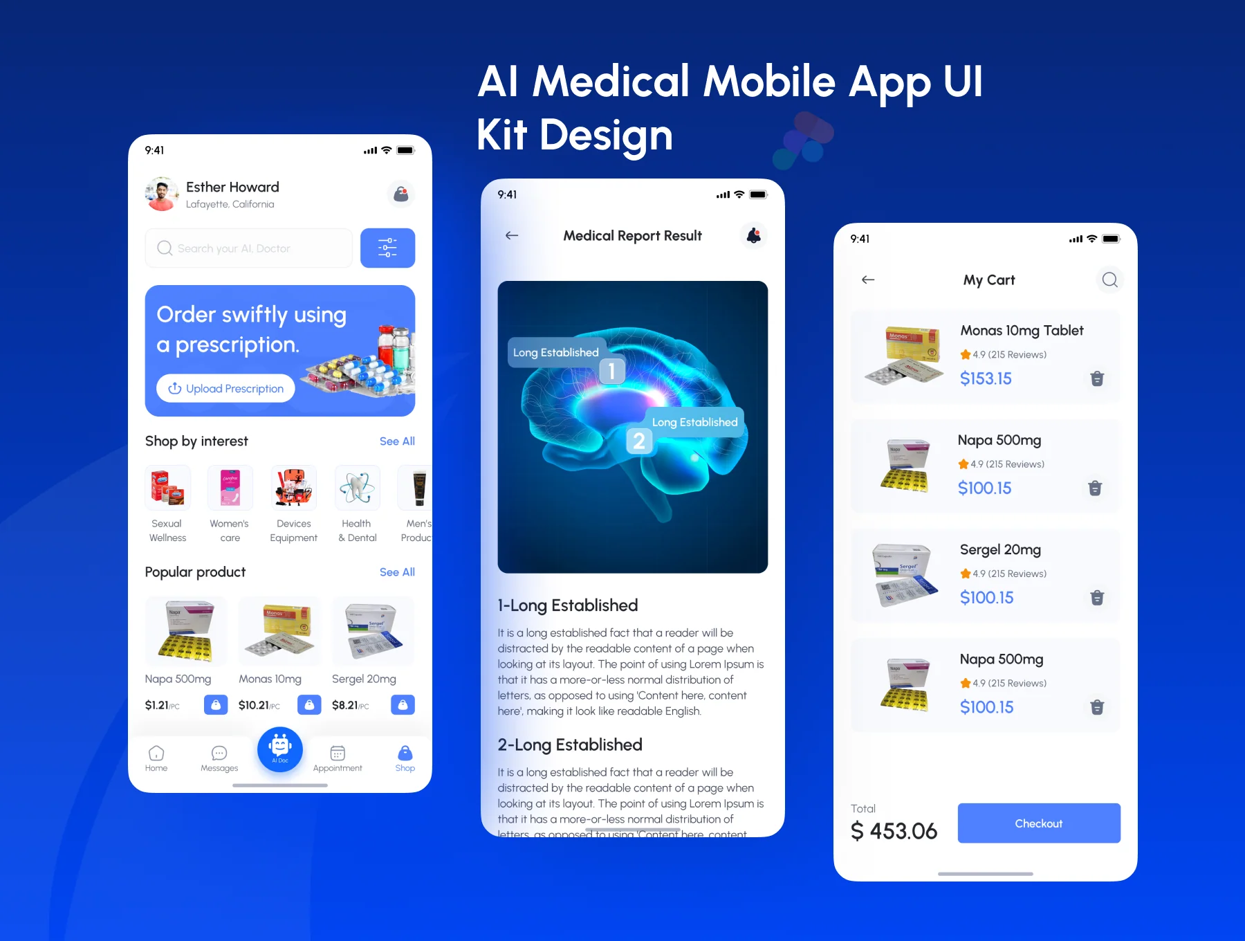 AI Time Doc- AI Medical Mobile App UI Kit Design 3