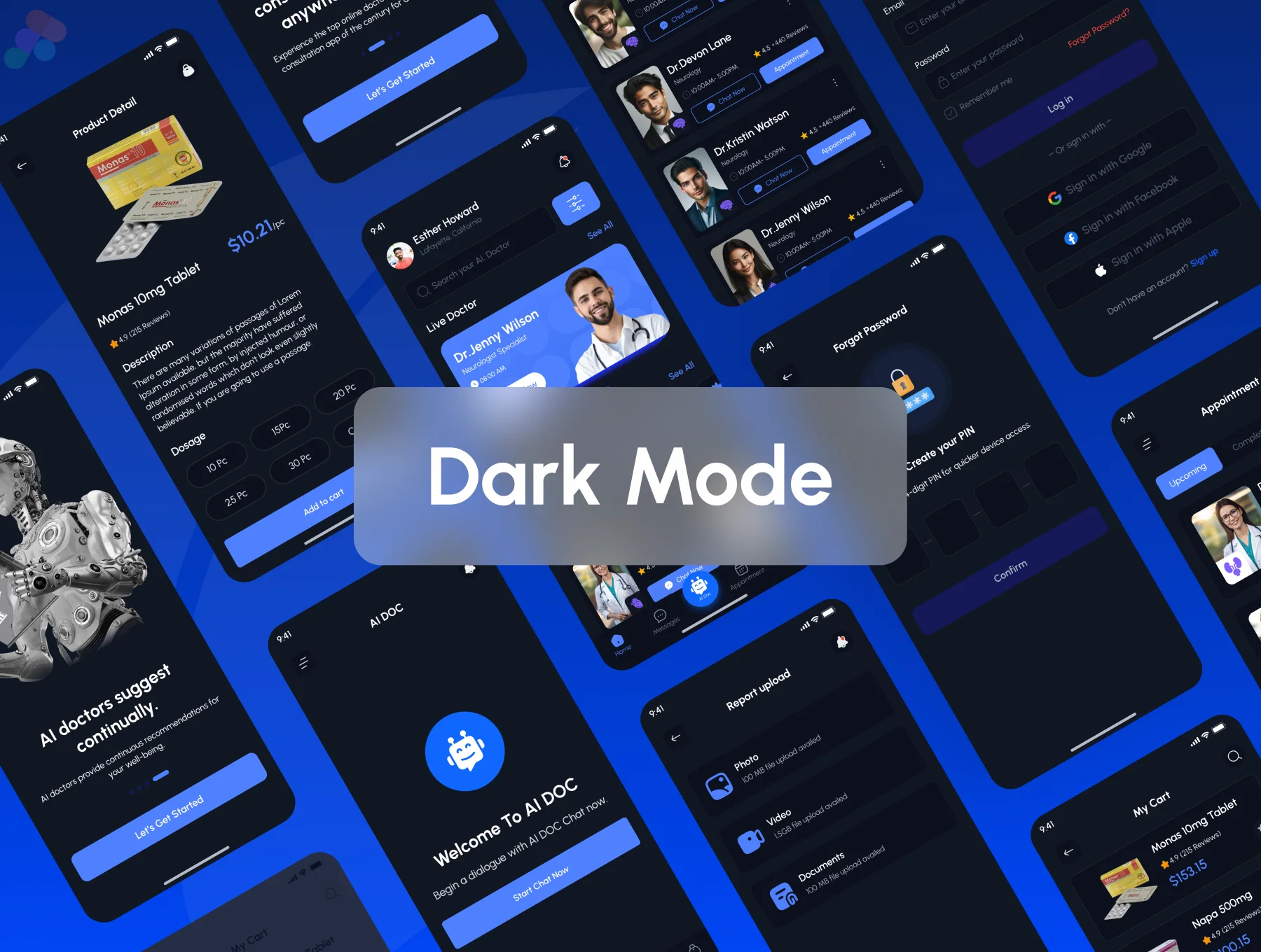 AI Time Doc- AI Medical Mobile App UI Kit Design 5