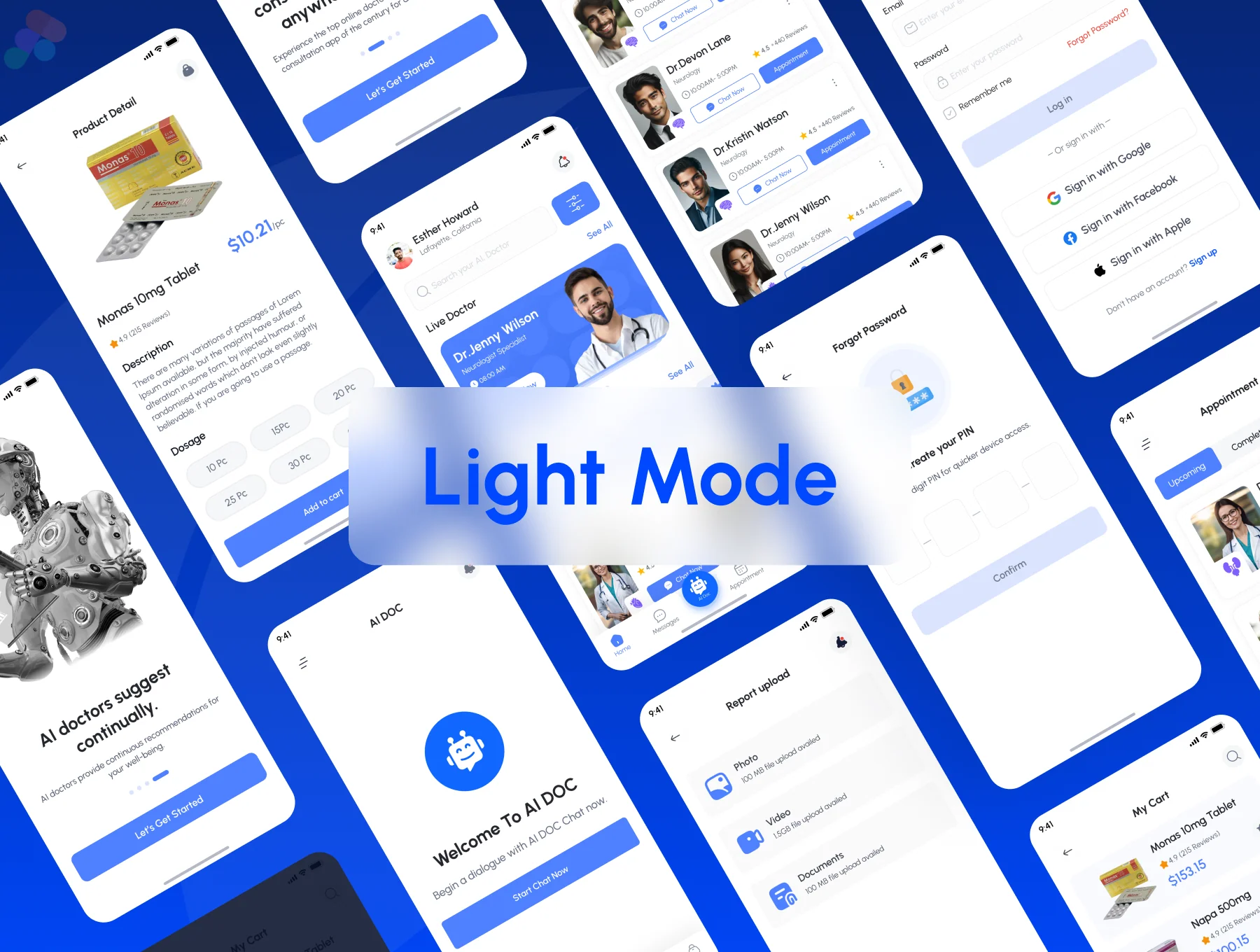 AI Time Doc- AI Medical Mobile App UI Kit Design 6