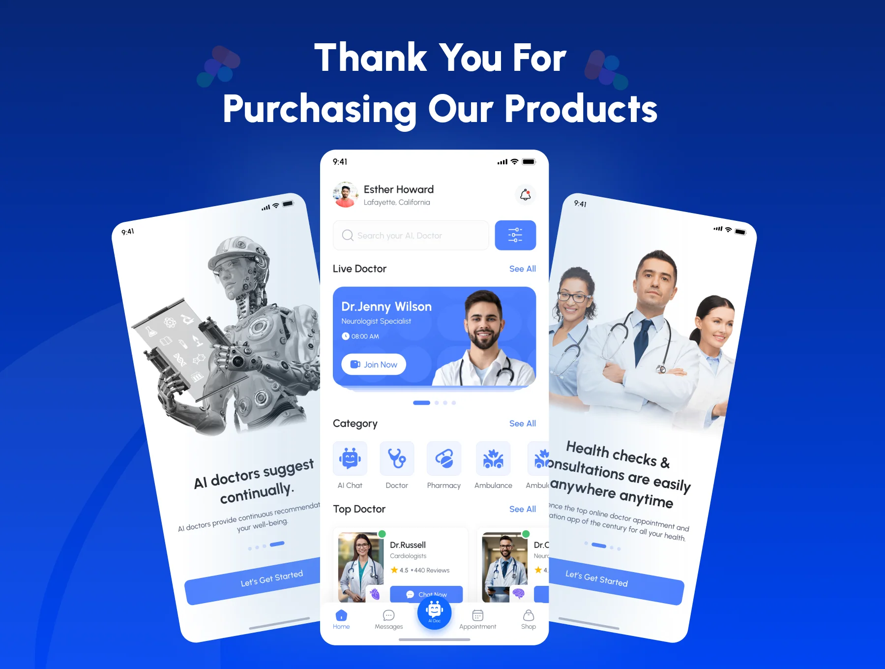AI Time Doc- AI Medical Mobile App UI Kit Design 8