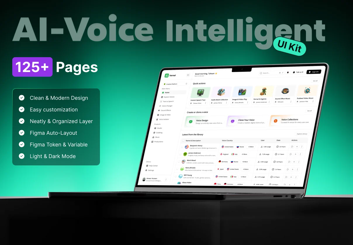 AI Voice Intelligence UI Kit