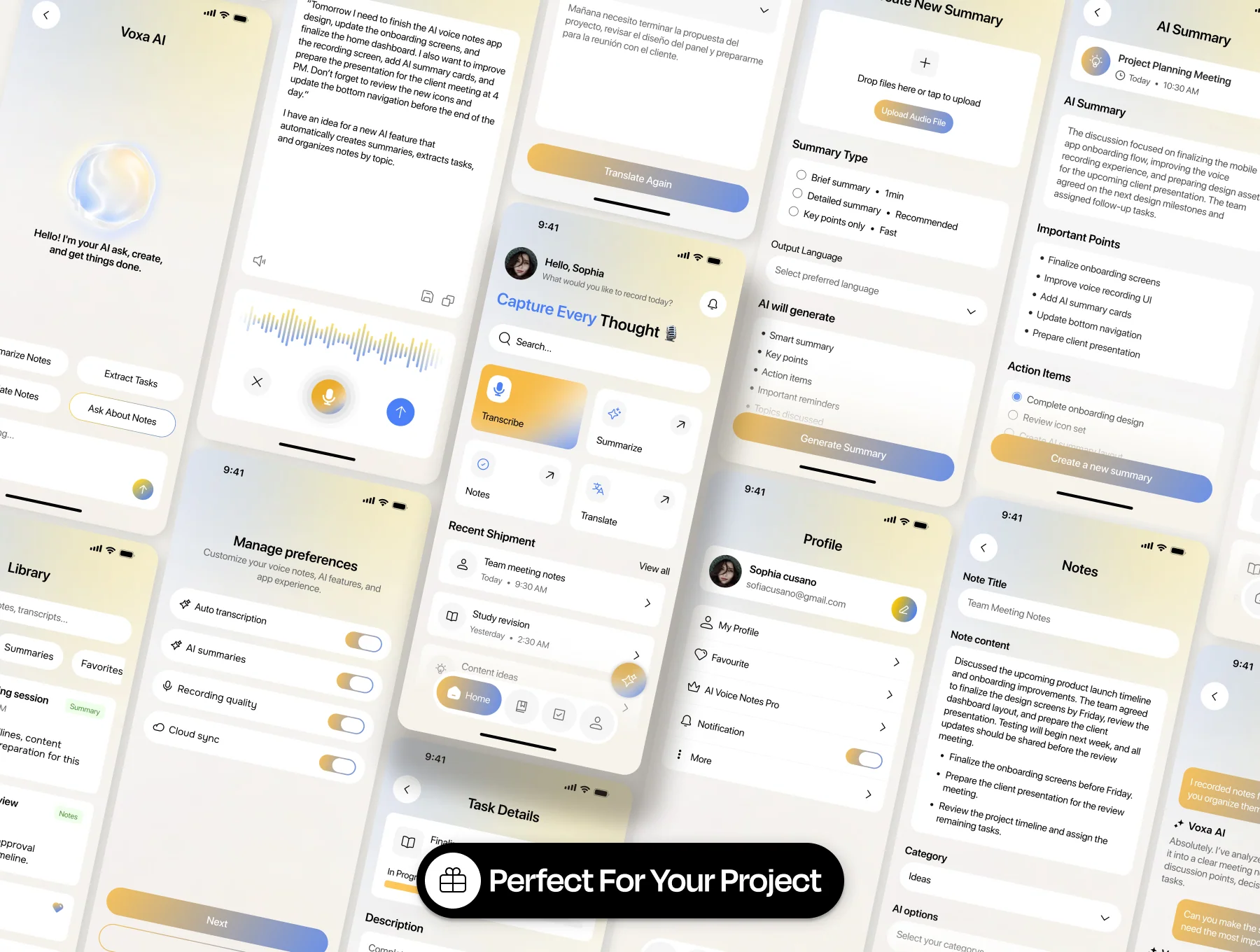 AI Voice Notes – Mobile App UI Kit 3