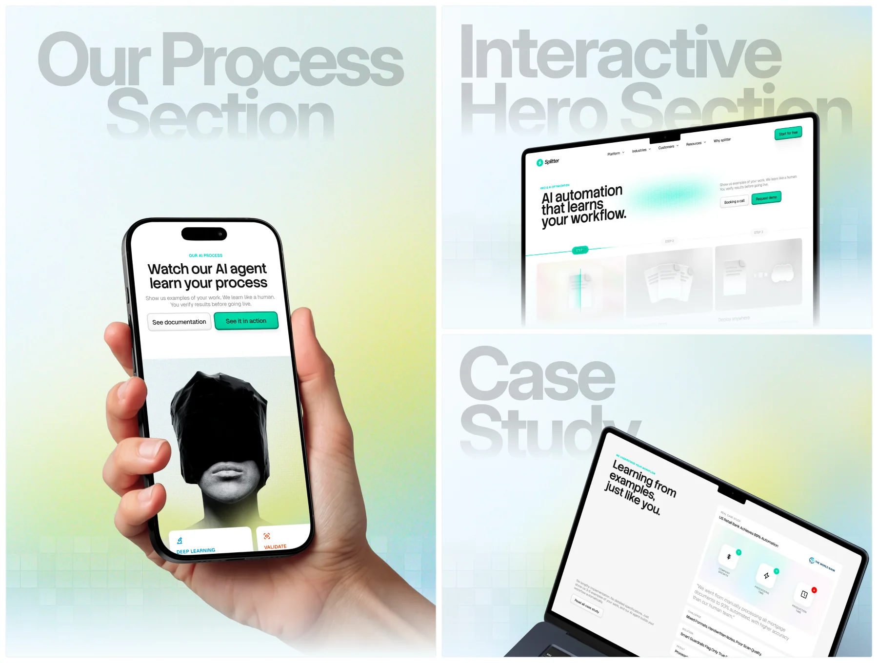 AI Workflow Automation Landing Page UI Design - Splitter 2