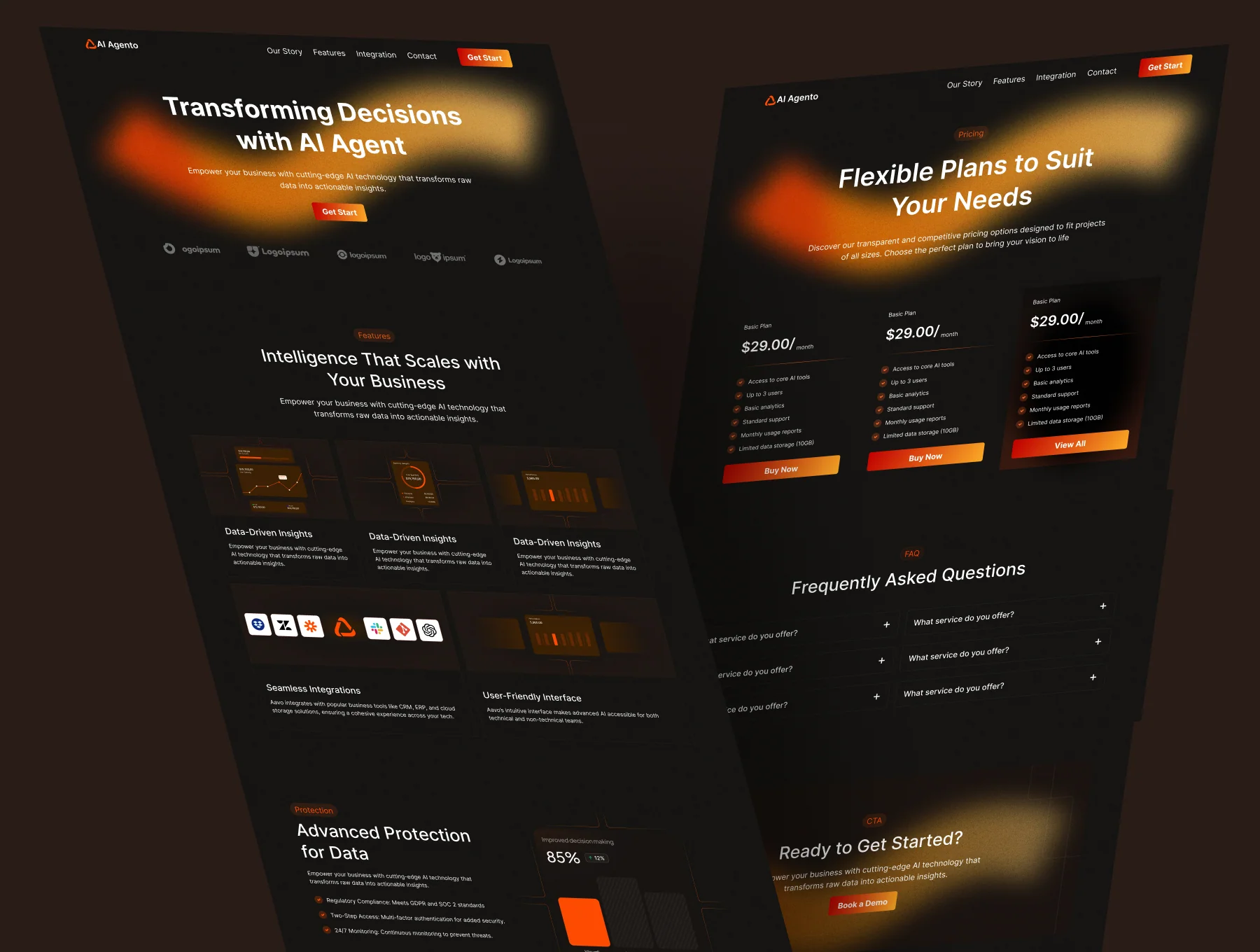 Aiagento SaaS and startup Figma Template 3