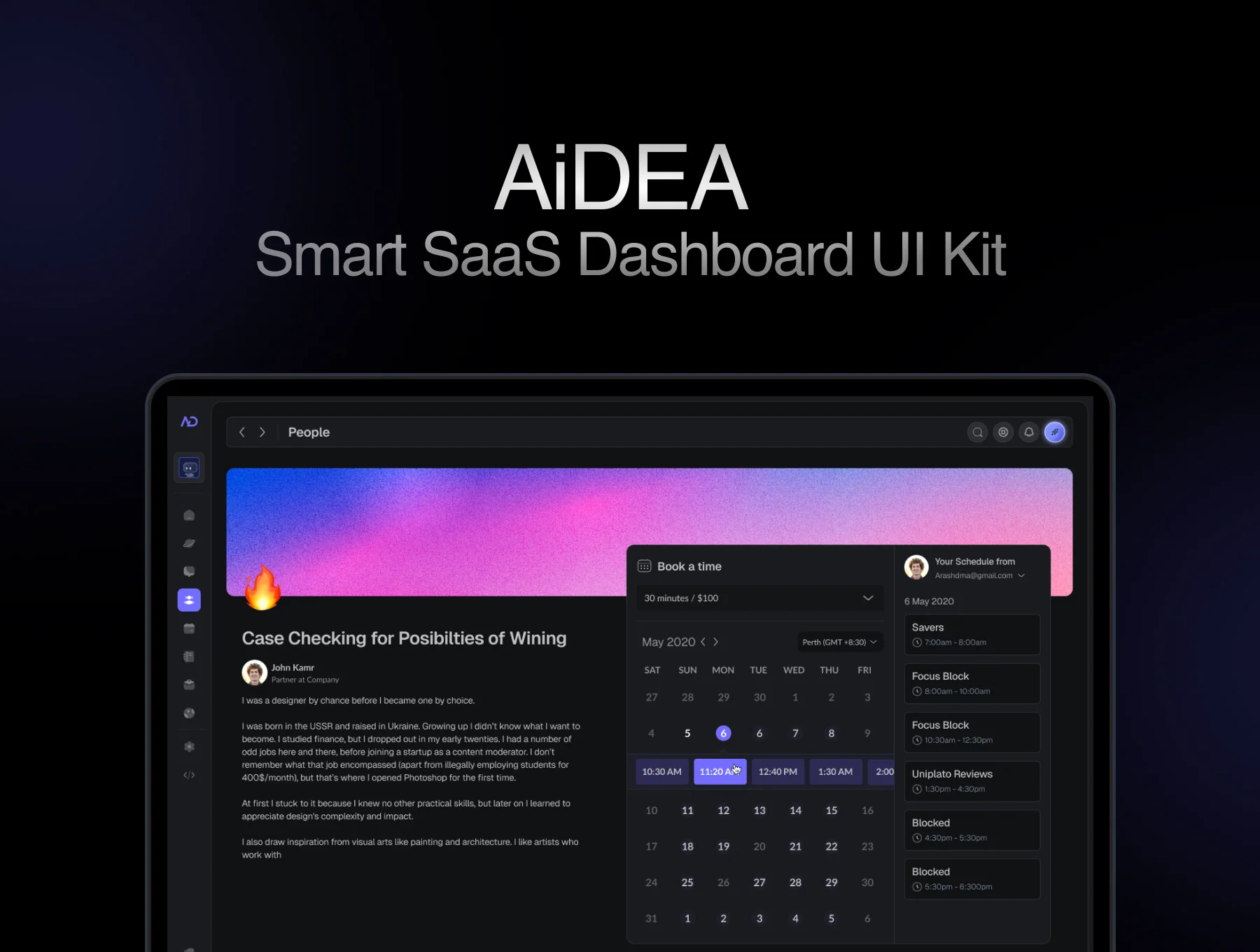 AiDEA – Smart SaaS Dashboard UI Kit