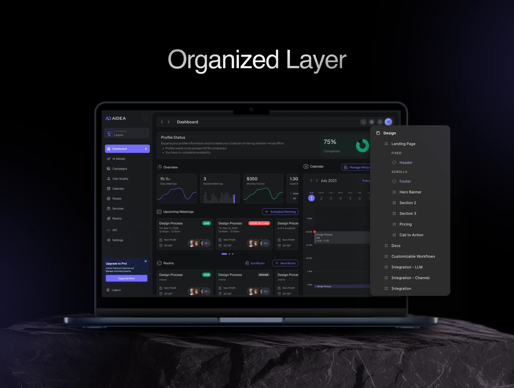 AiDEA – Smart SaaS Dashboard UI Kit 4