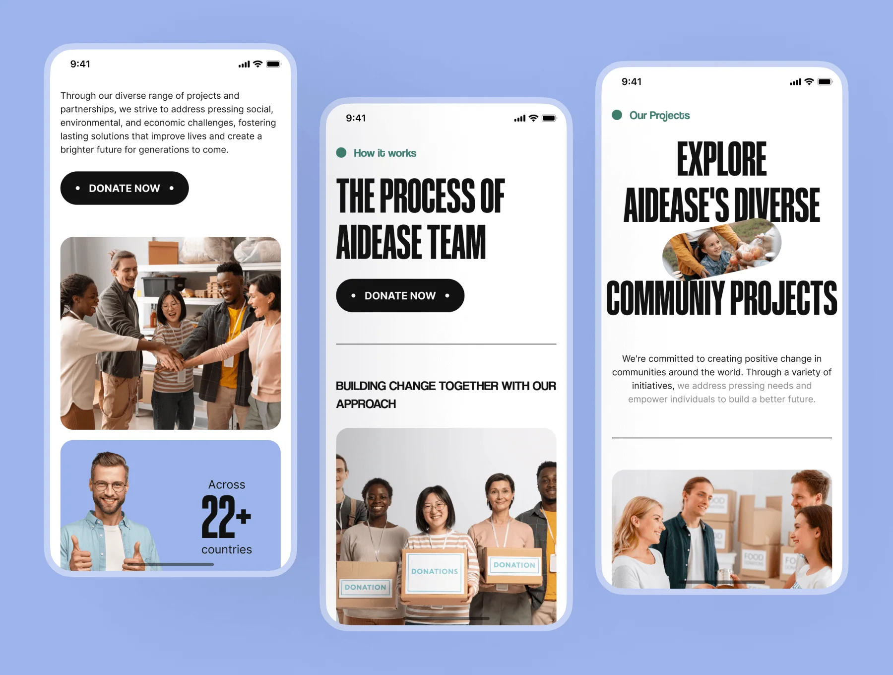 AidEase - Donation & Charity Landing Page UI/UX Template 5