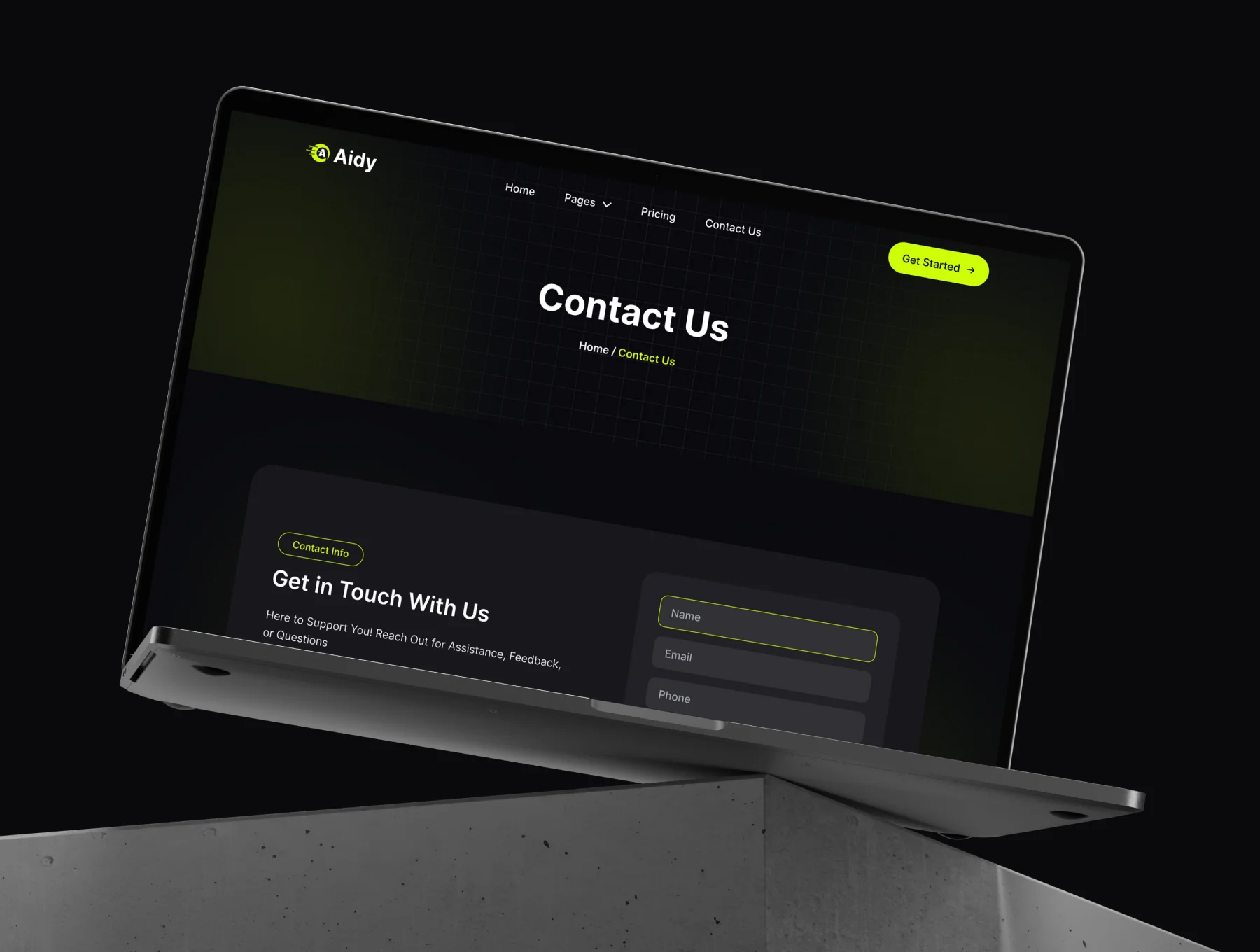 Aidy — AI Chatbot Template 4