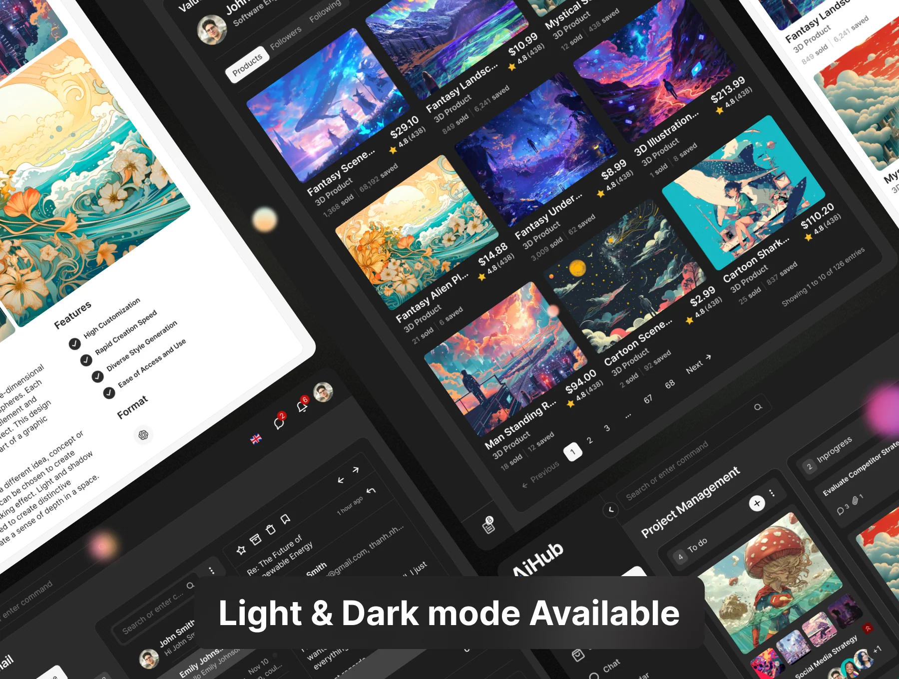 AiHub - Admin Dashboard Management - UI KIT 8