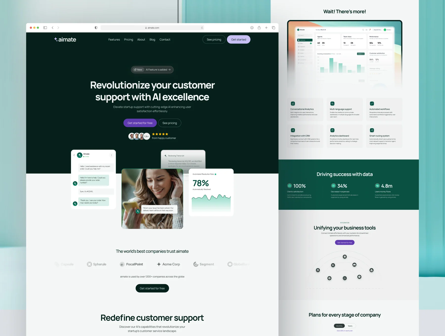 🧠 Aimate - Ai-powered customer support web UIkit 3