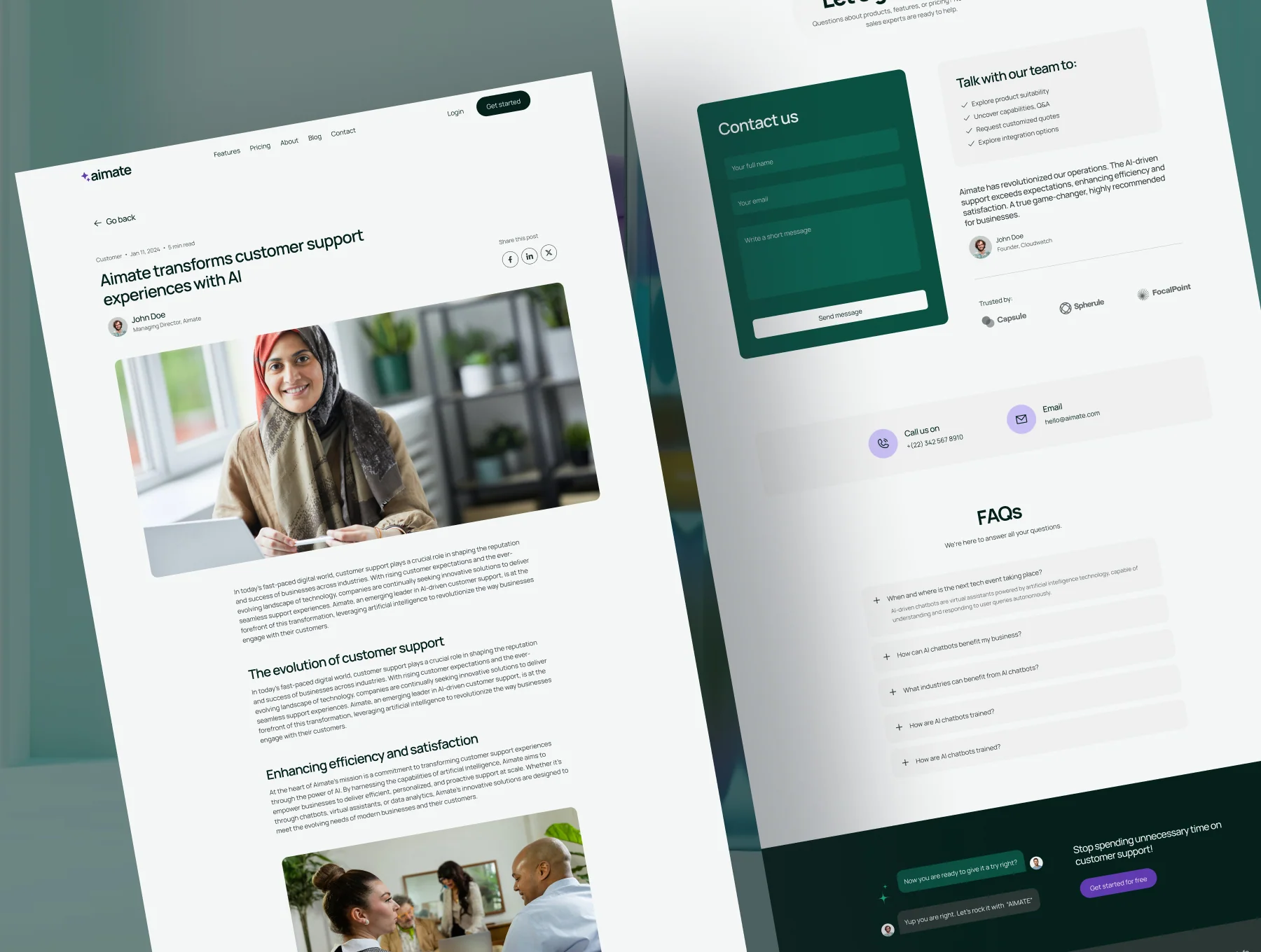 🧠 Aimate - Ai-powered customer support web UIkit 4