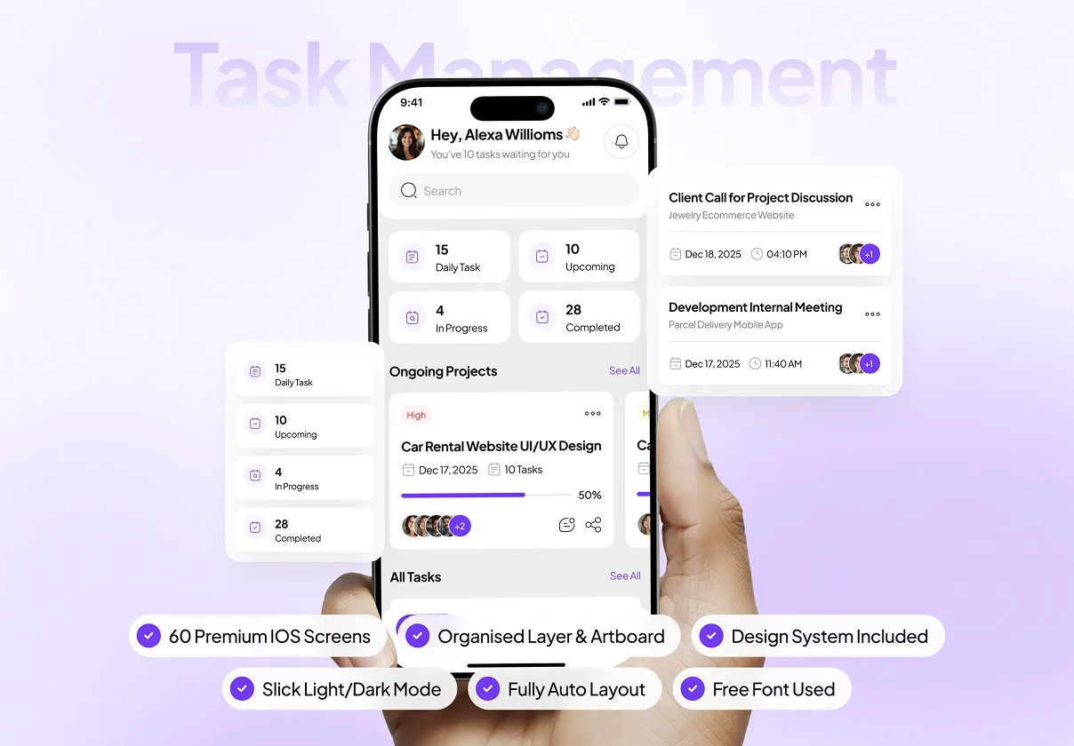 aimdo - Task Management App UI Kit