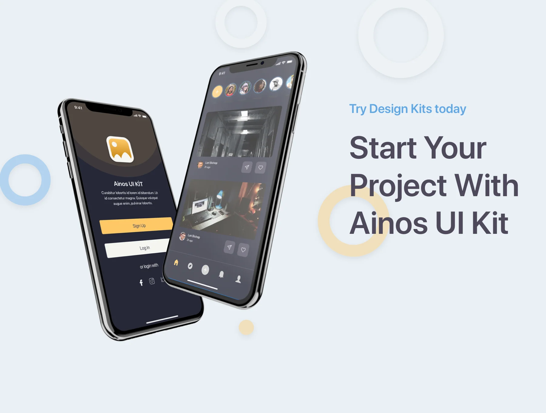 Ainos Social App UI/UX Kit 4