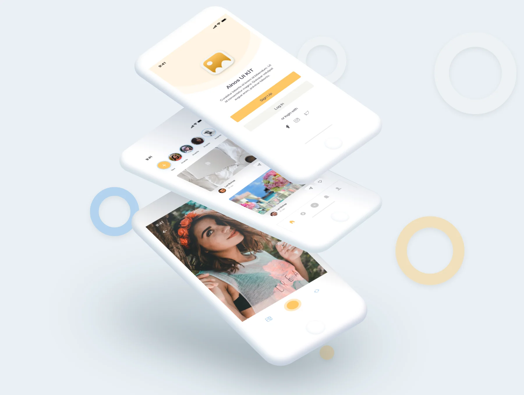 Ainos Social App UI/UX Kit 6