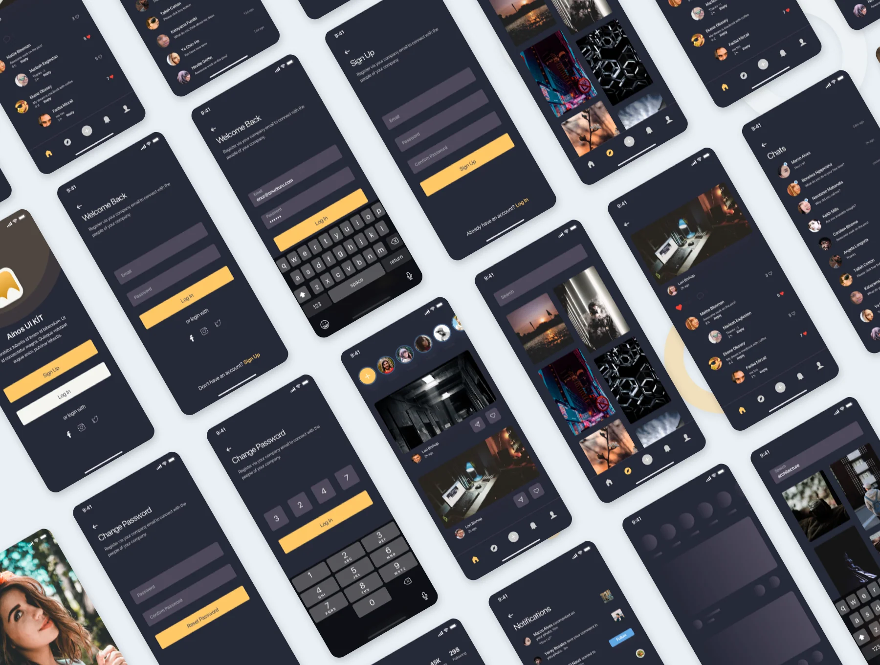 Ainos Social App UI/UX Kit 7
