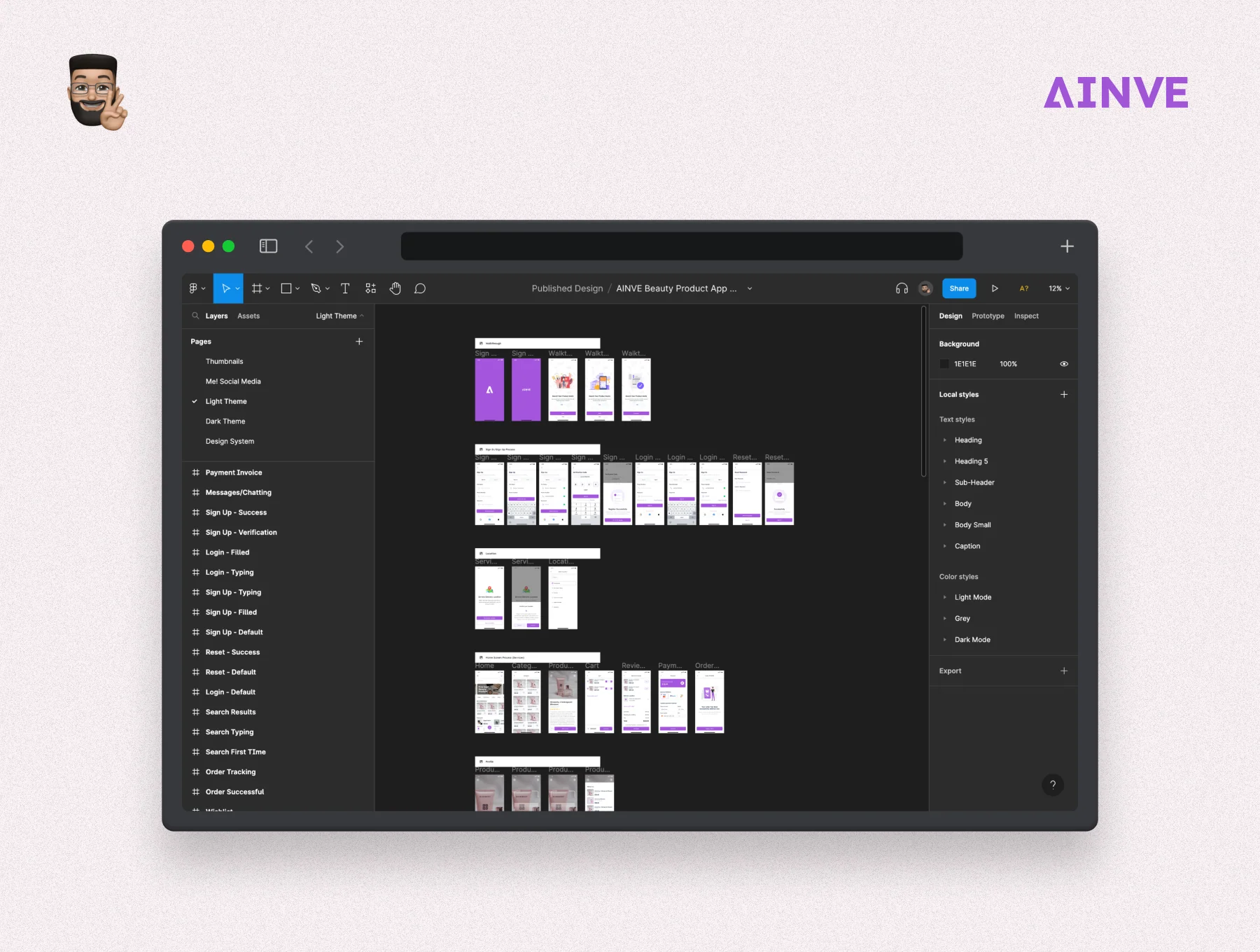 Ainve Beauty Product App Design 3